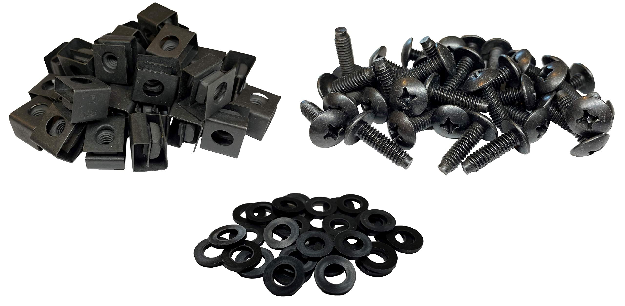 Rackgold 12 24 Slide On Cage Nut & Screws W/Washers 25 Pack   Usa Made