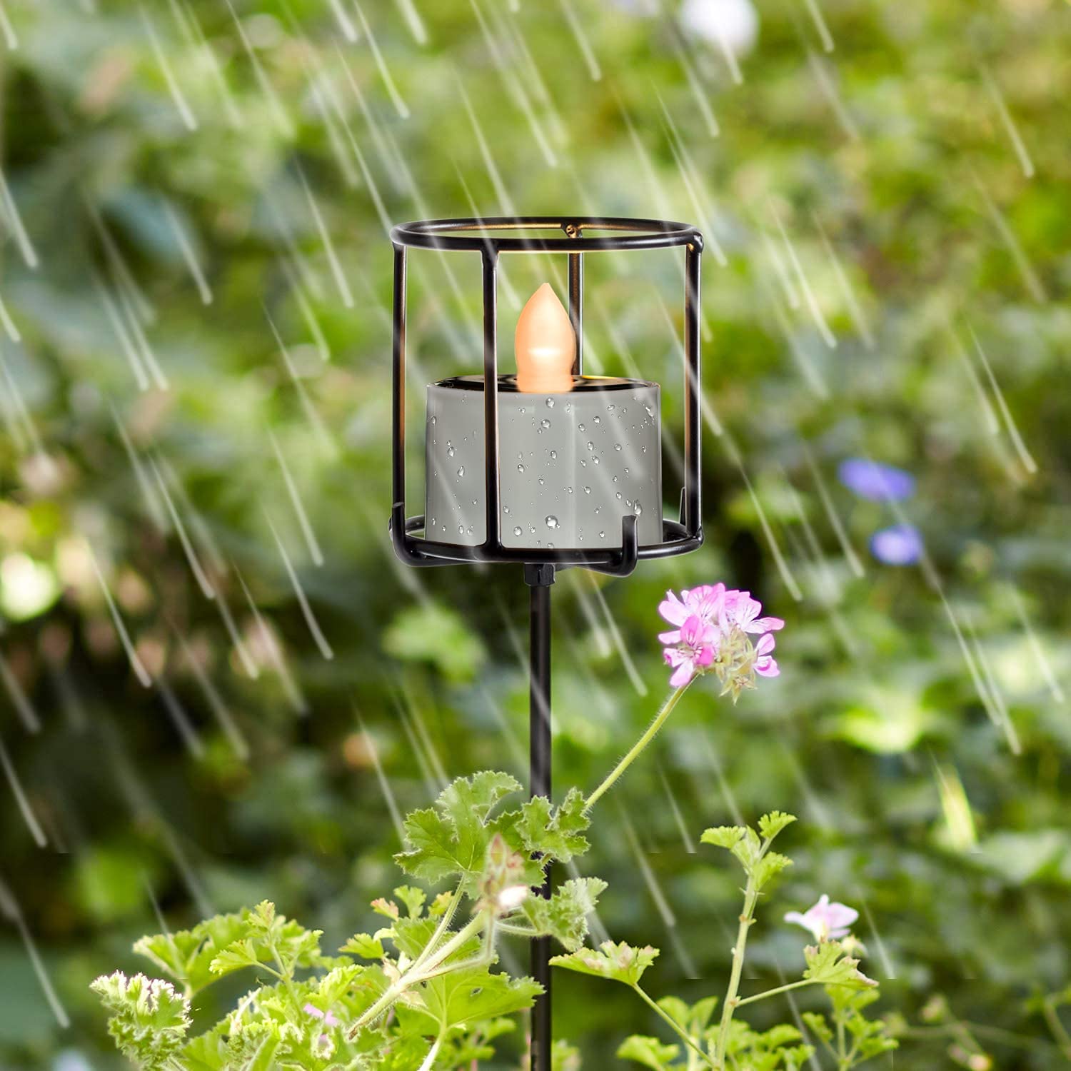 Homemory Solar Tea Lights Outdoor Waterproof, Dusk To Dawn Outdoor Lighting, Reusable Led Tea Light Candles For Lantern Garden C