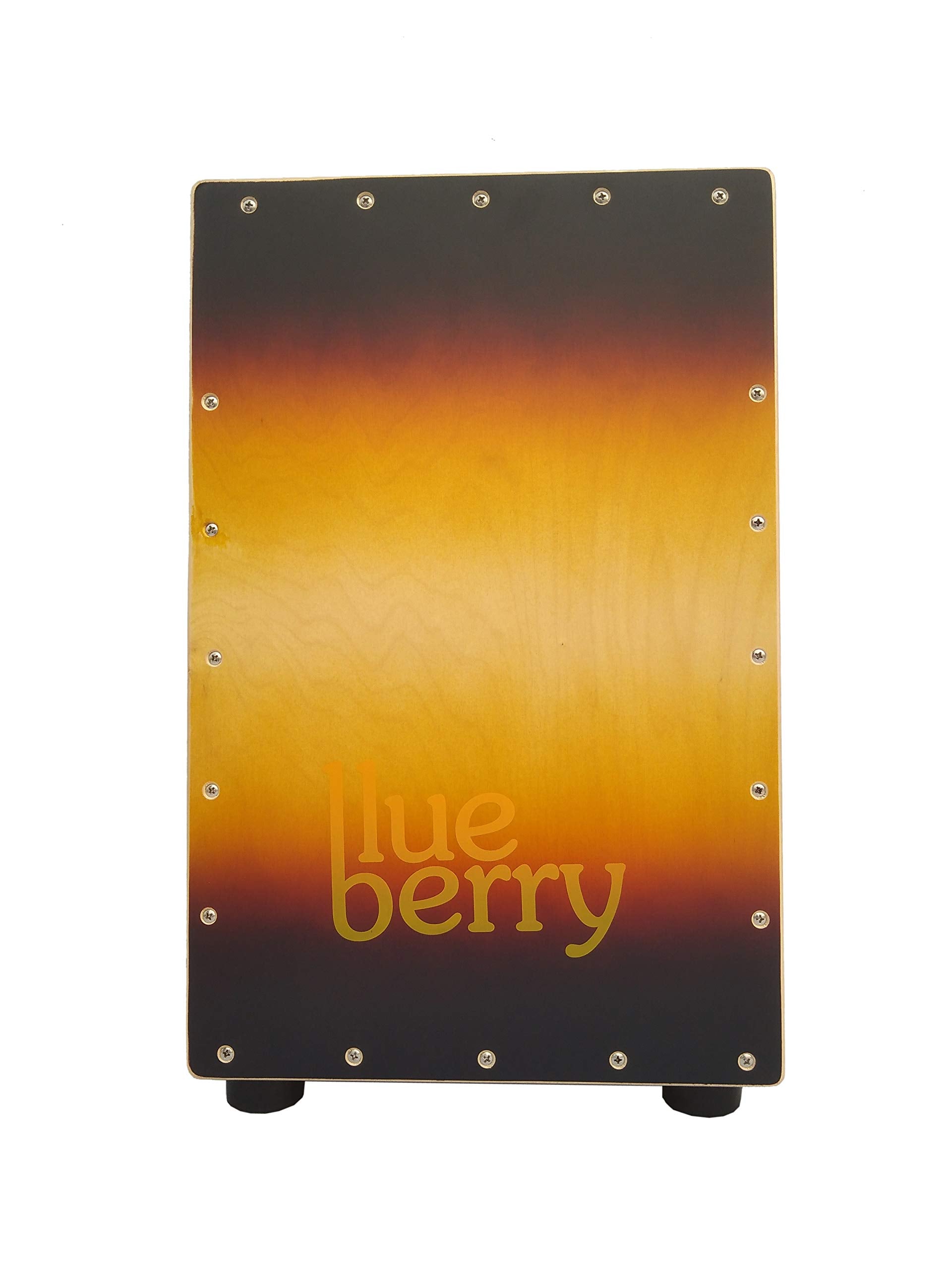 Blueberry C12 Cajon Box Drum, Wooden Percussion Box with Internal Metal Strings for Adjustable Snare Effect, Birch wood Handcra