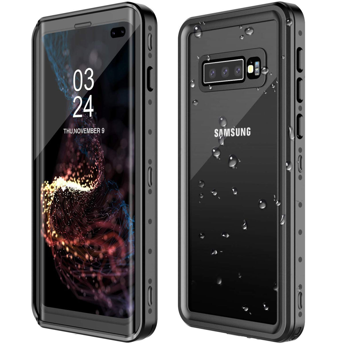 Goldju Samsung Galaxy S10 Plus Waterproof Case,S10 Plus Built In Screen Protector 360 Full Body Protective Shockproof Dirtproof