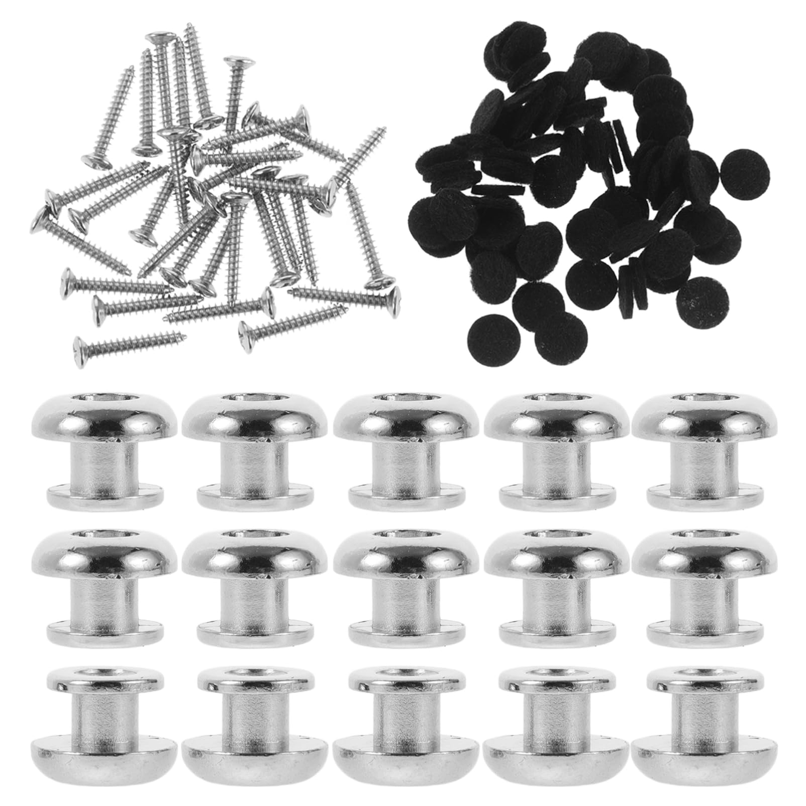 Toyvian 30pcs Guitar Strap Locks for Electric Acoustic Bass Ukulele Metal Construction Secure Grip Easy Installation