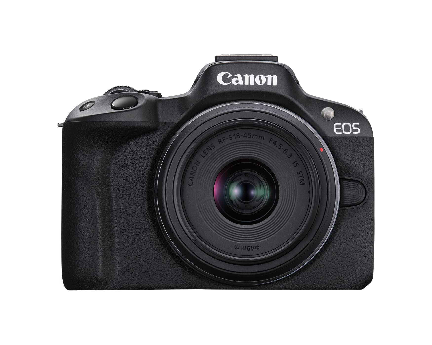 Canon EOS R50 Mirrorless Camera RF S18 45mm F4.5 6.3 is STM Lens Kit, 24.2 Megapixel CMOS (APS C) Sensor, 4K Video, Hybrid Camera, Photo and Video, Vlogging, Content Creator, RF Mount, Black