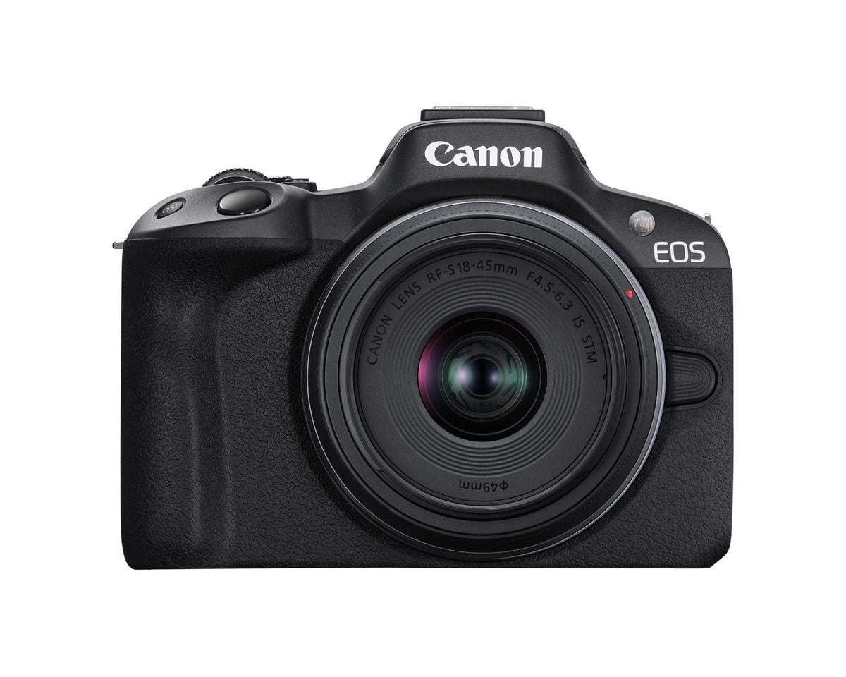 Canon EOS R50 Mirrorless Camera with RF S18 45mm F4.5 6.3 is STM & RF S55 210mm F5 7.1 is STM Lenses, 24.2 Megapixel CMOS (APS C) Sensor, 4K Video, Content Creator Vlogging Camera, RF Mount, Black