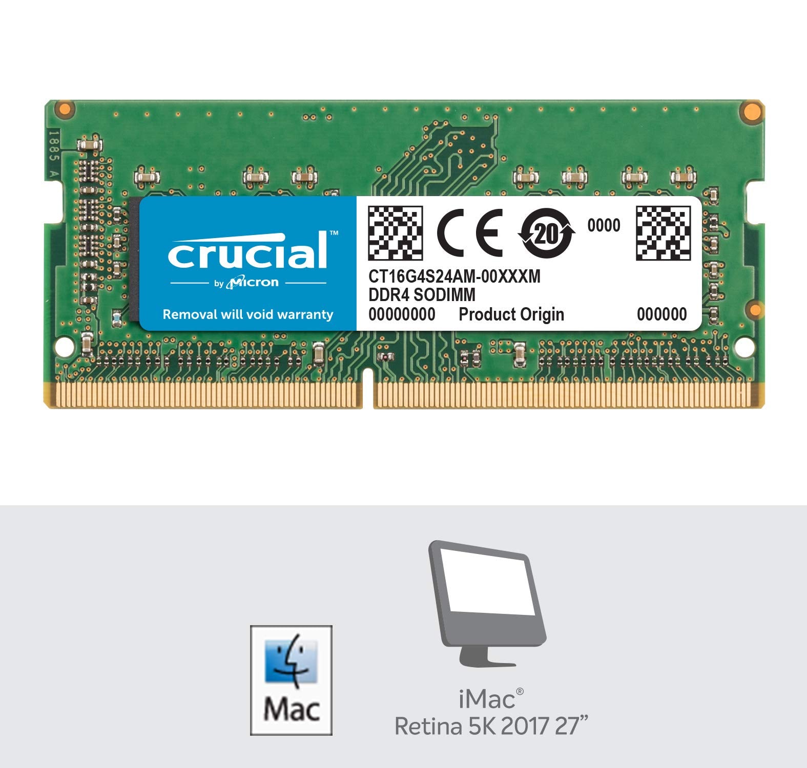 Crucial Ram 16Gb Ddr4 2400 Mhz Cl17 Memory For Mac Ct16G4S24Am