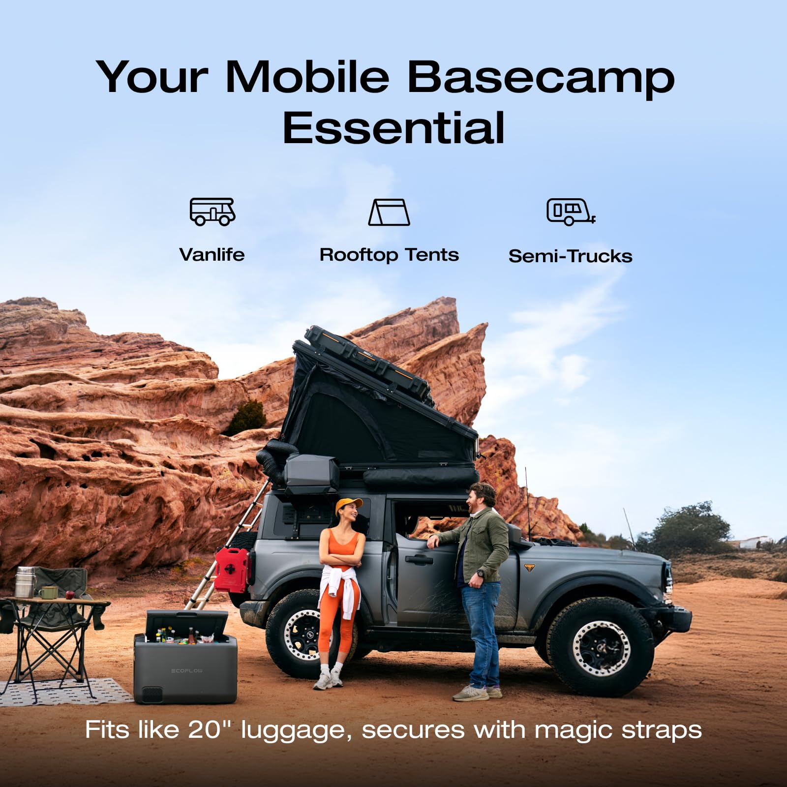 Ef Ecoflow Wave 3 Portable Air Conditioner With Add-On Battery, 1800W/6100 Btu Cooling And 2000W/6800 Btu Heating, 1000W Fast Ch