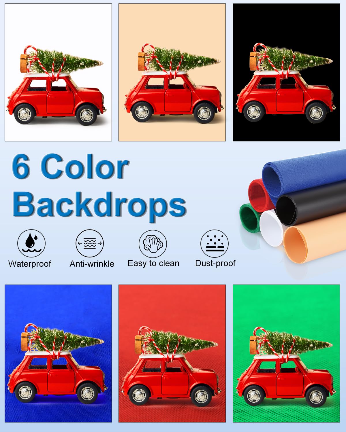 Light Box Photography, Puluz 16'' Portable Photo Studio Light Box With 64 Led Lights &6 Color Backdrops Professional Photography