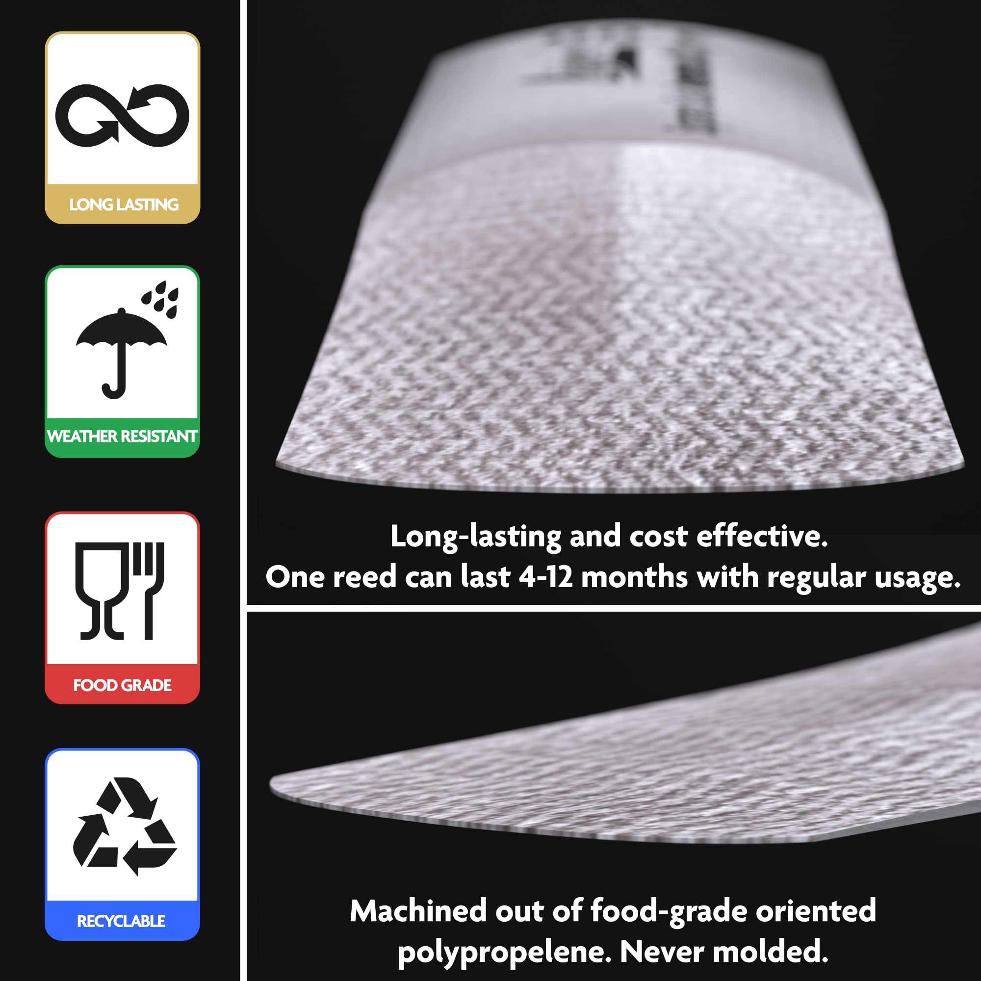 L  Gre Reeds - Bass Clarinet Reed, Signature, Strength 3.00 (Bcs3.00) - Premium Synthetic Woodwind Reed