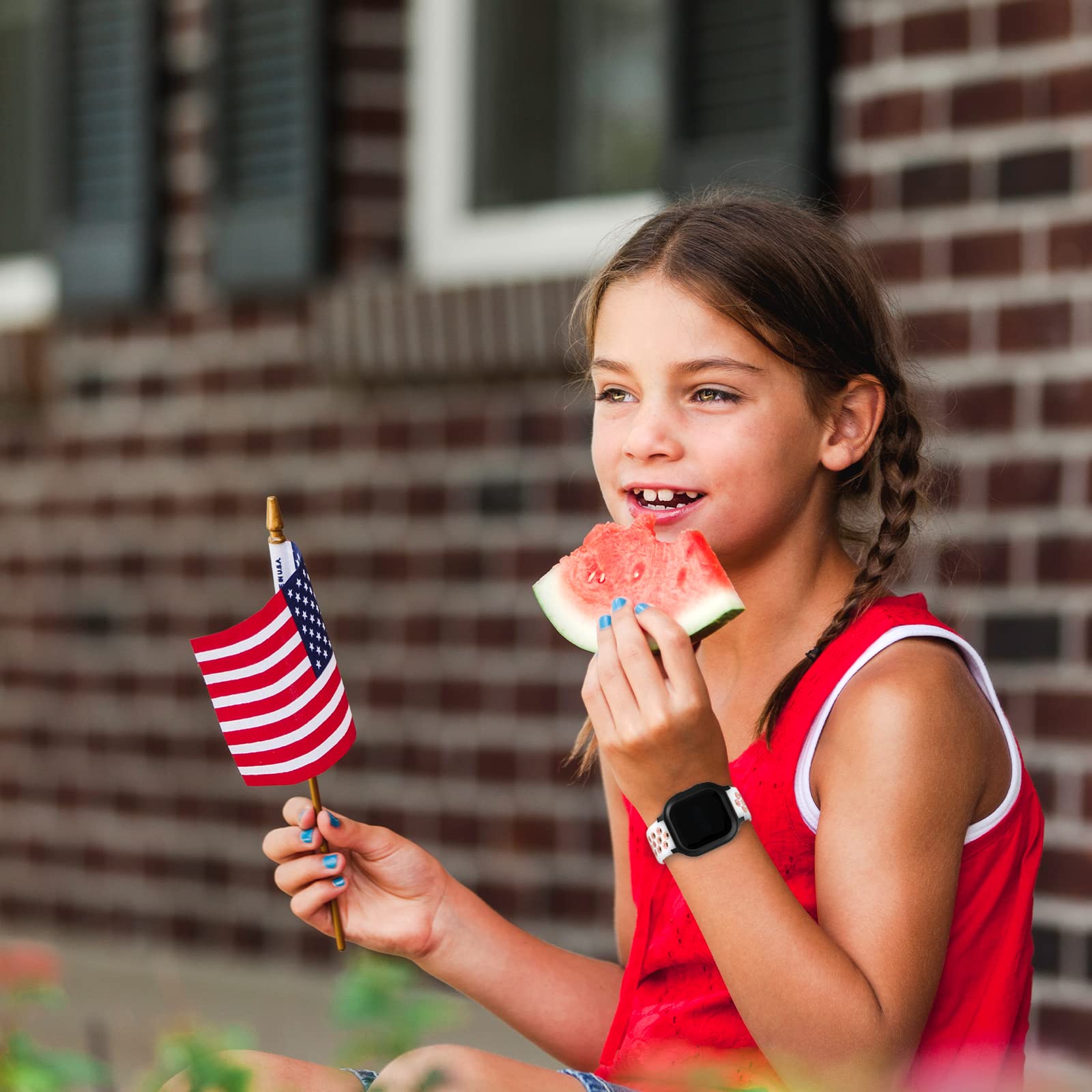 Newjourney For Gabb Watch Bands/Gizmo Watch Band Replacement, Breathable Soft Silicone Sport Wrist Strap Compatible With Gabb Wa