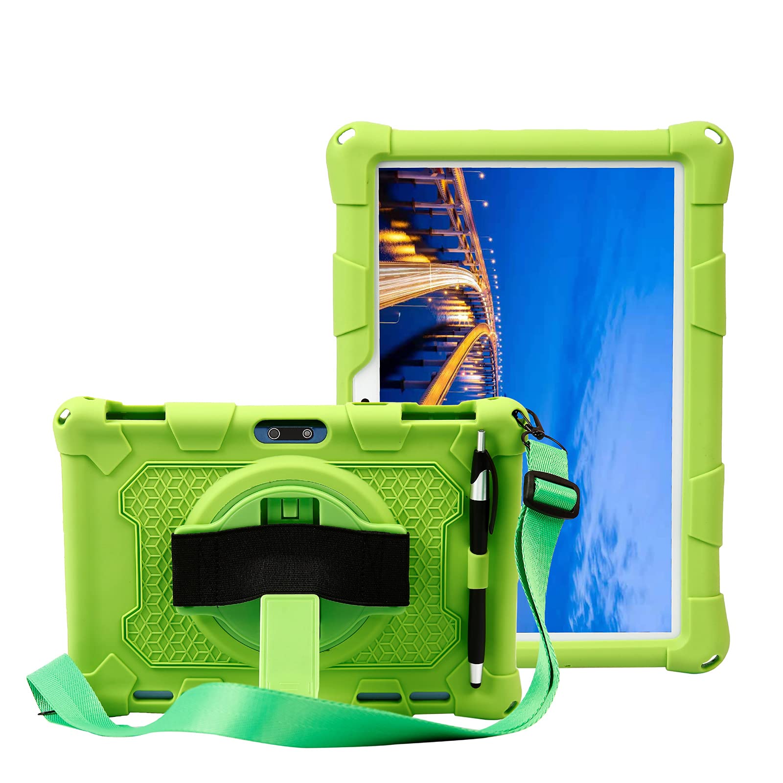 Hminsen Case For Pritom M10 Tablet 10 Inch,Silicone Stand Cover For Qunyico Y10 Tablet 10 Inch/Gateway Tablet 10 Inch/Digiland T