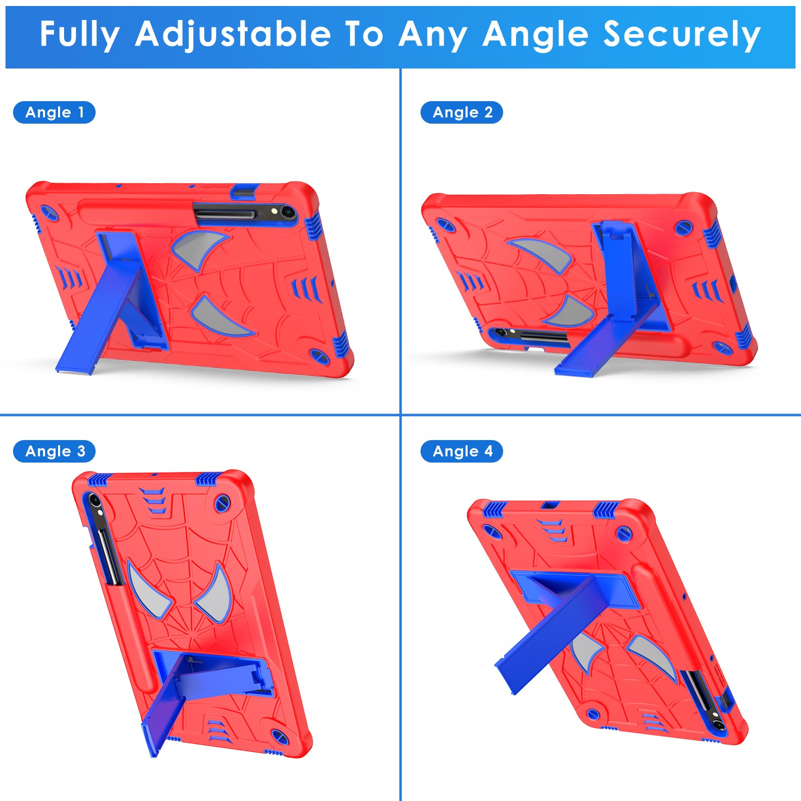 Detuosi Kids Case For Samsung Galaxy Tab S9/ S9 Fe 5G Lte/Wifi 11'' 2023 With S Pen Holder + Shoulder Strap,3 Layer Hybrid Heavy