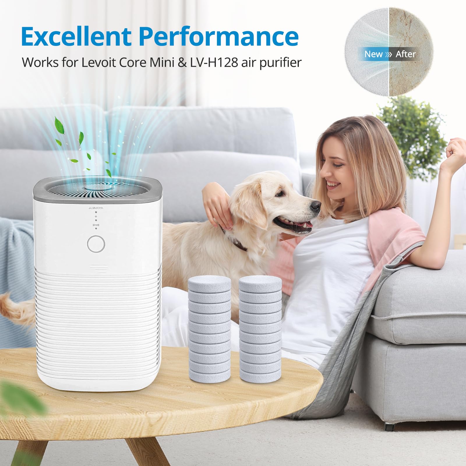 Isingo 20 Pack Core Mini Aroma Pads Replacement For Levoit Lv H128 Essential Oil Replacement Aromatherapy Refill Pads Compatible