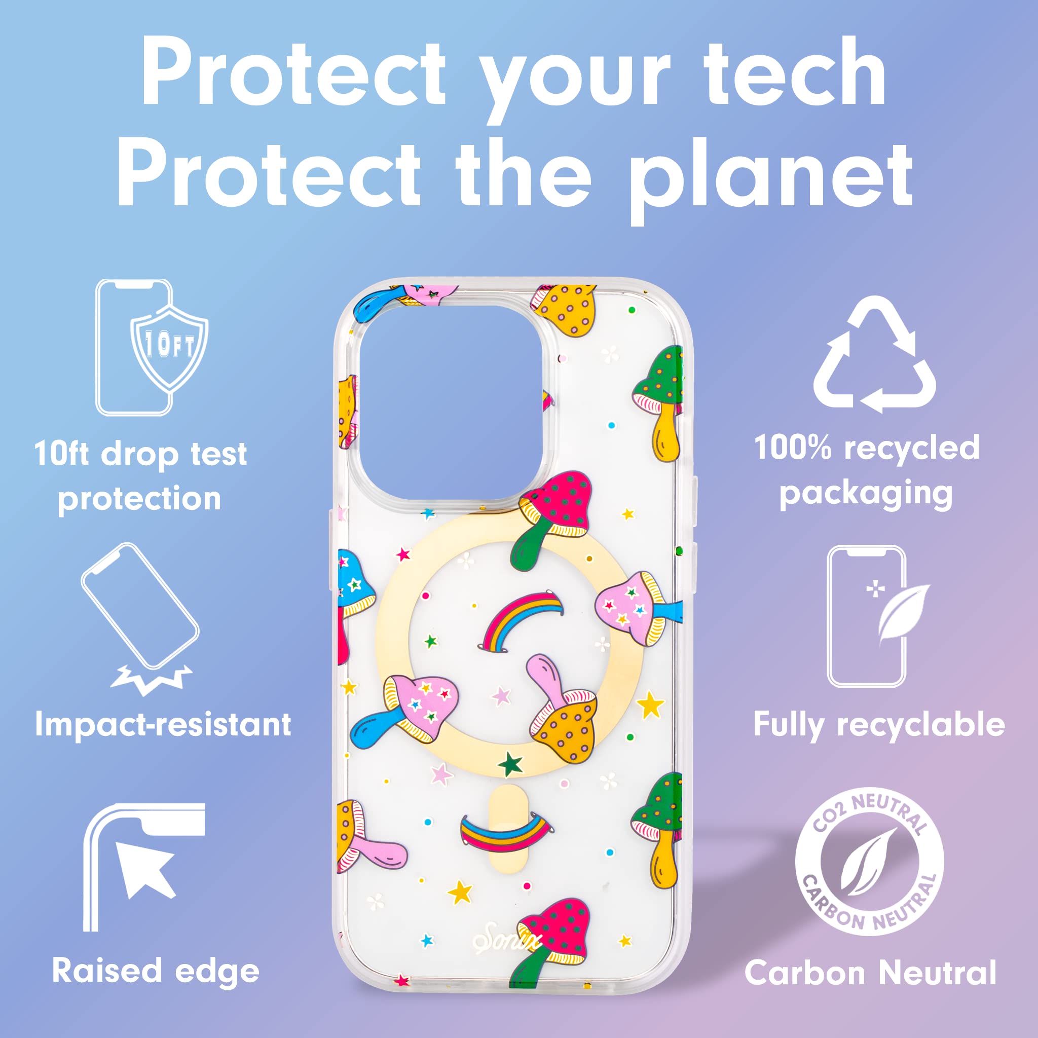 Sonix Case For Iphone 14 Pro | Compatible With Magsafe | 10Ft Drop Tested | Mushrooms