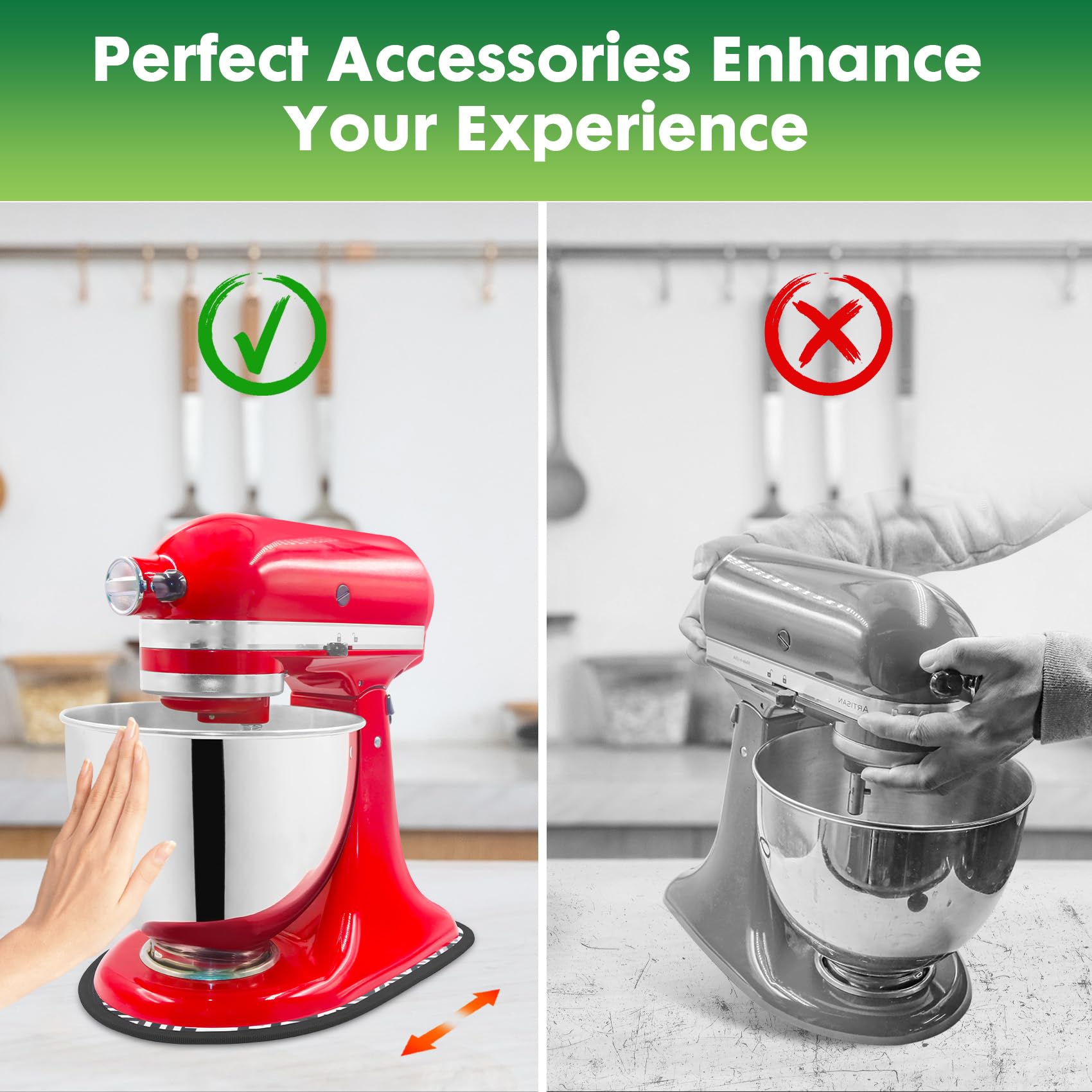 For Kitchen Aid Mixer Sliding Mat   Slider Mat For Kitchen Aid Artisan 4.5 5 Qt Tilt Head Stand Mixer, Mover Mixer Slider Pad Fo