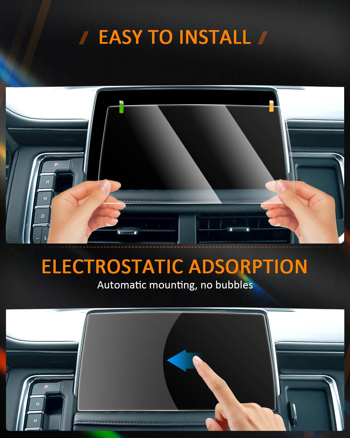 Cdefg For 2021 2022 2023 2024 Chevy Tahoe Suburban Screen Protector For Tahoe Suburban Accessories (Lt/Rst/ Z71/ Premier/High Country) 10.2' Tempered Glass