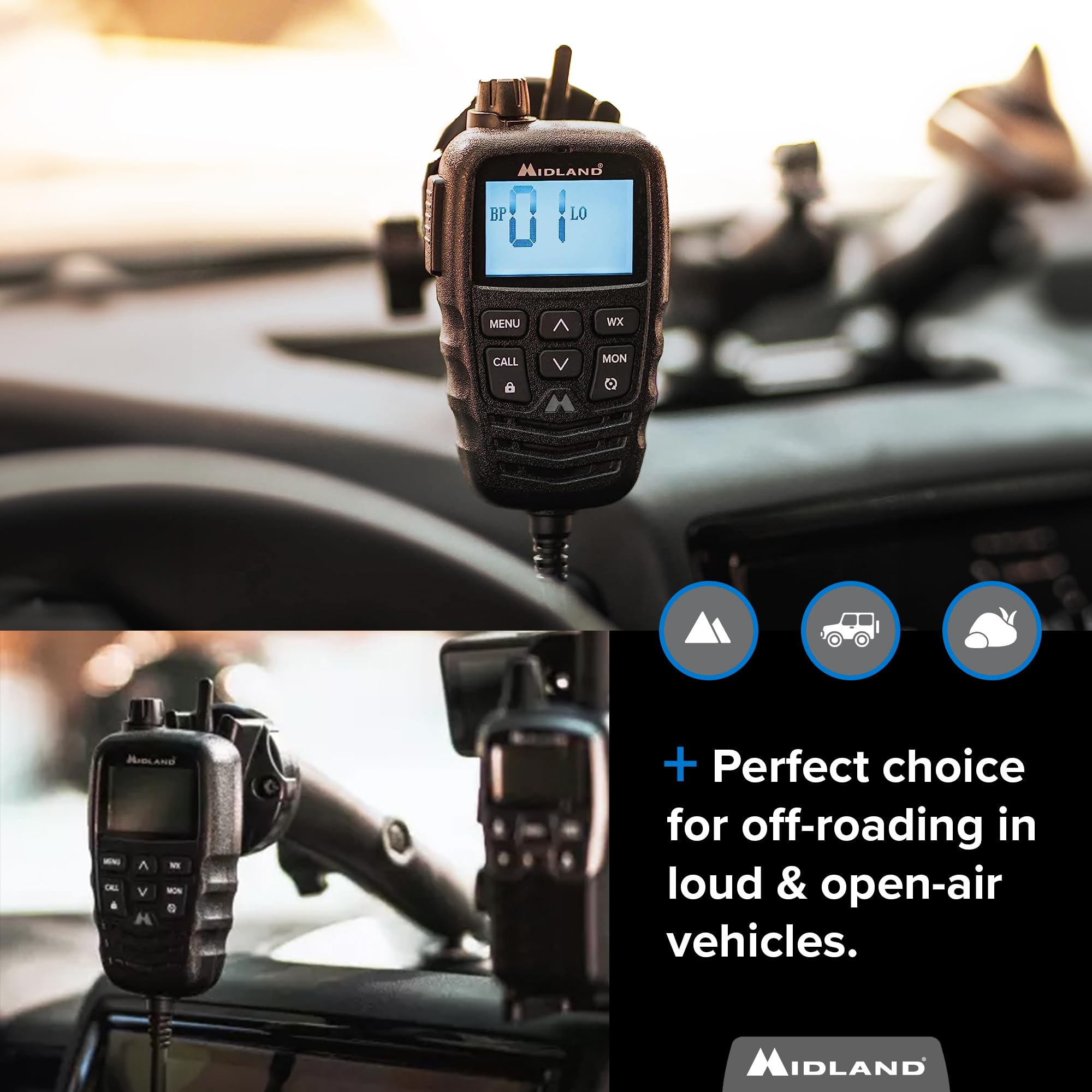 Midland � Mxmc01 | Replacement Microphone For Mxt275 & Mxt575 � Anc Automatic Noise Canceling Electronic Microphone � Off Roading Loud And Open Air Vehicle   Gmrs Farming Overlanding