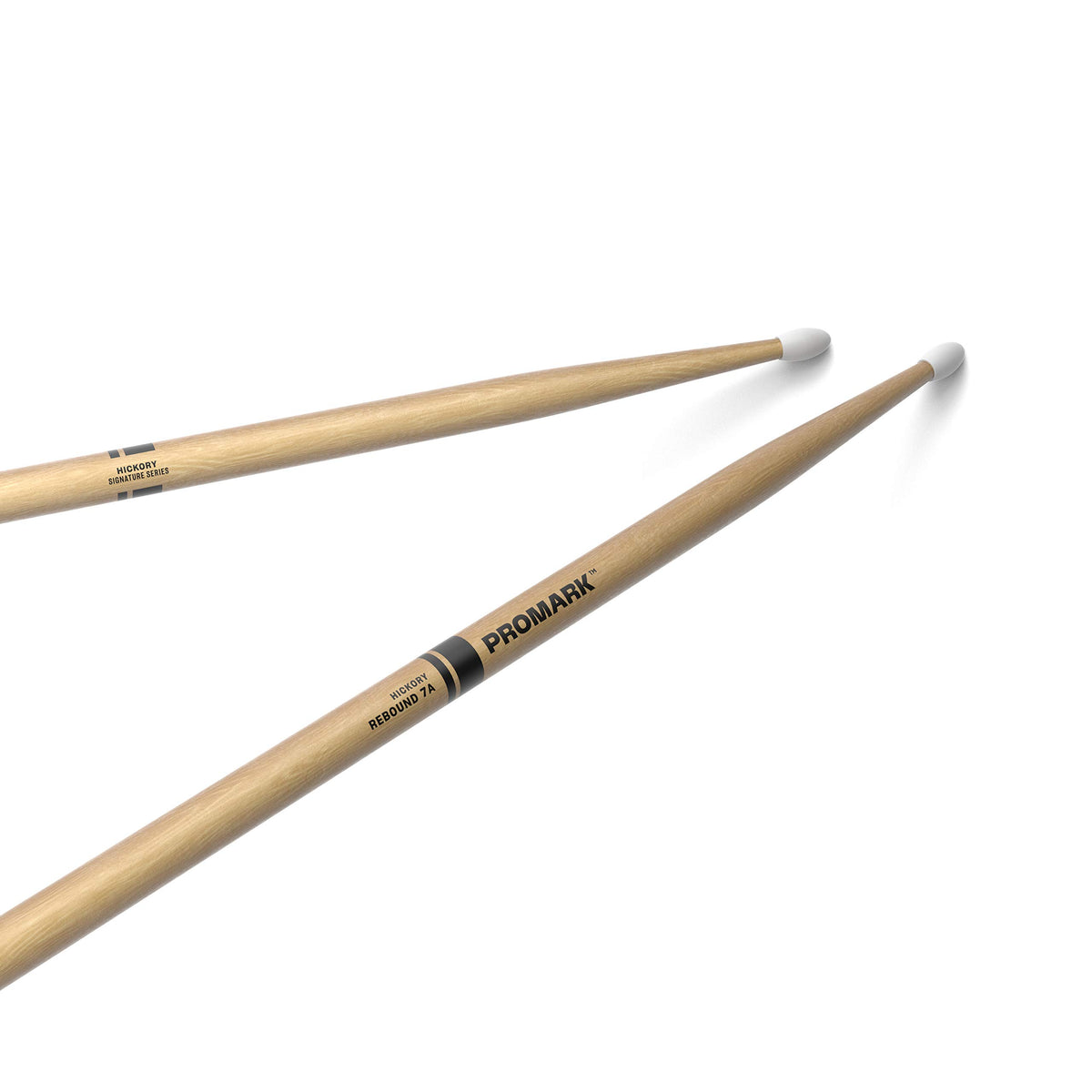 ProMark Rebound 7A Hickory Drumsticks, Oval Nylon Tip, One Pair