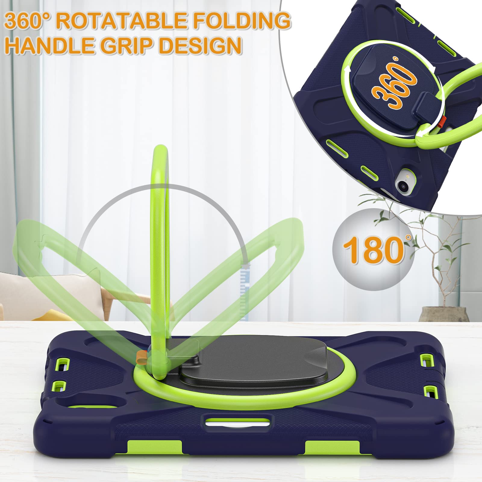 Braecn Protective Rugged Kids Case For New Ipad Mini 6Th Generation 2021 (A2567/A2568/A2569) 8.3 Inch W/Screen Protector, Pencil