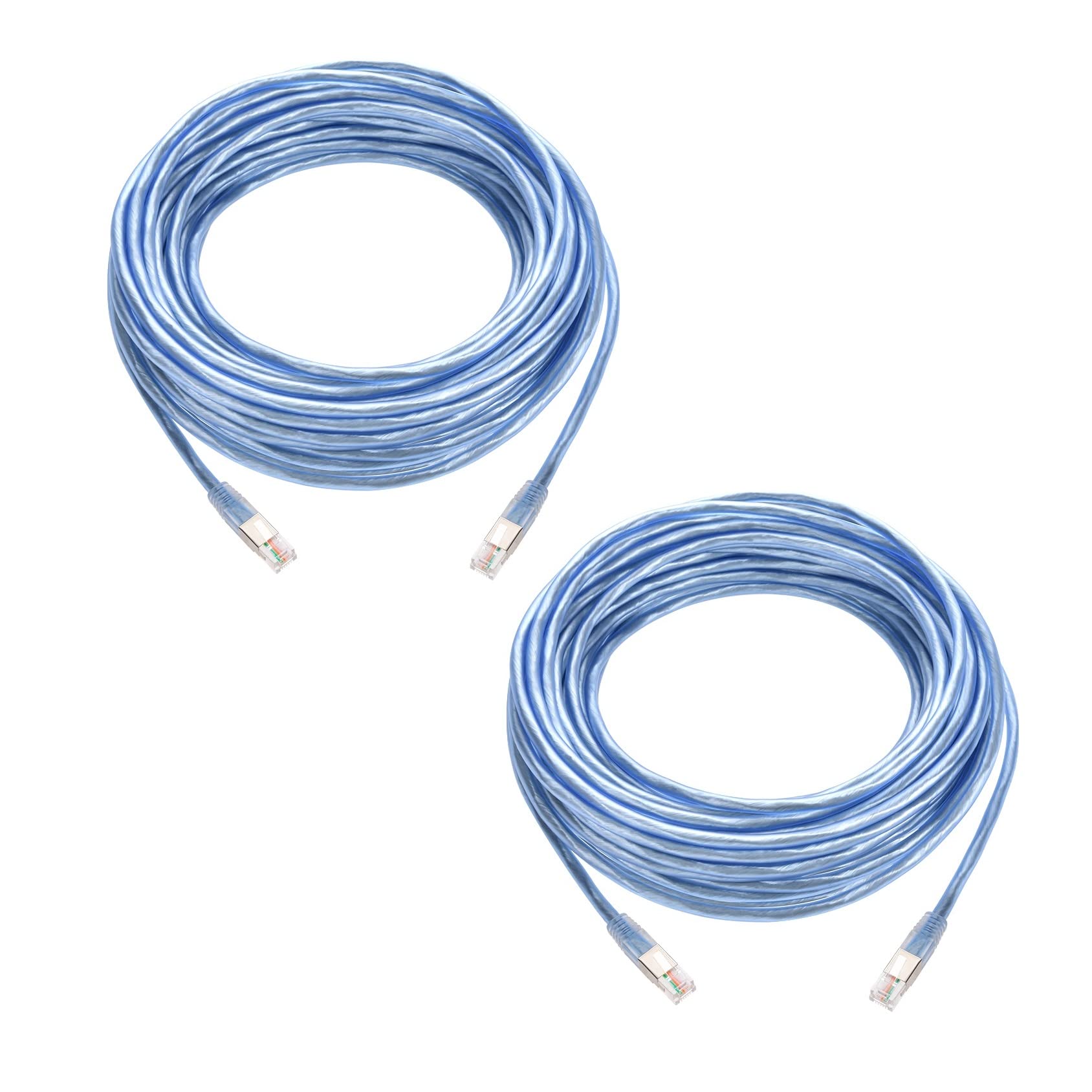 Beszin 2 Pack Rj11 25Ft Shielded Modem Cable For High Speed Dsl Internet, For Broadband Dsl Modems, High Speed Data Transfer, Ho