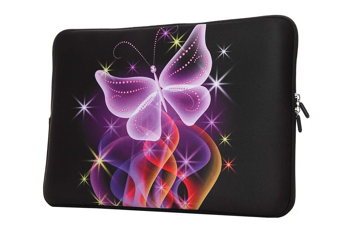 YIDA 15-15.6 Inch Laptop Sleeve Case Handle Bag Neoprene Cover, Dancing Butterfly