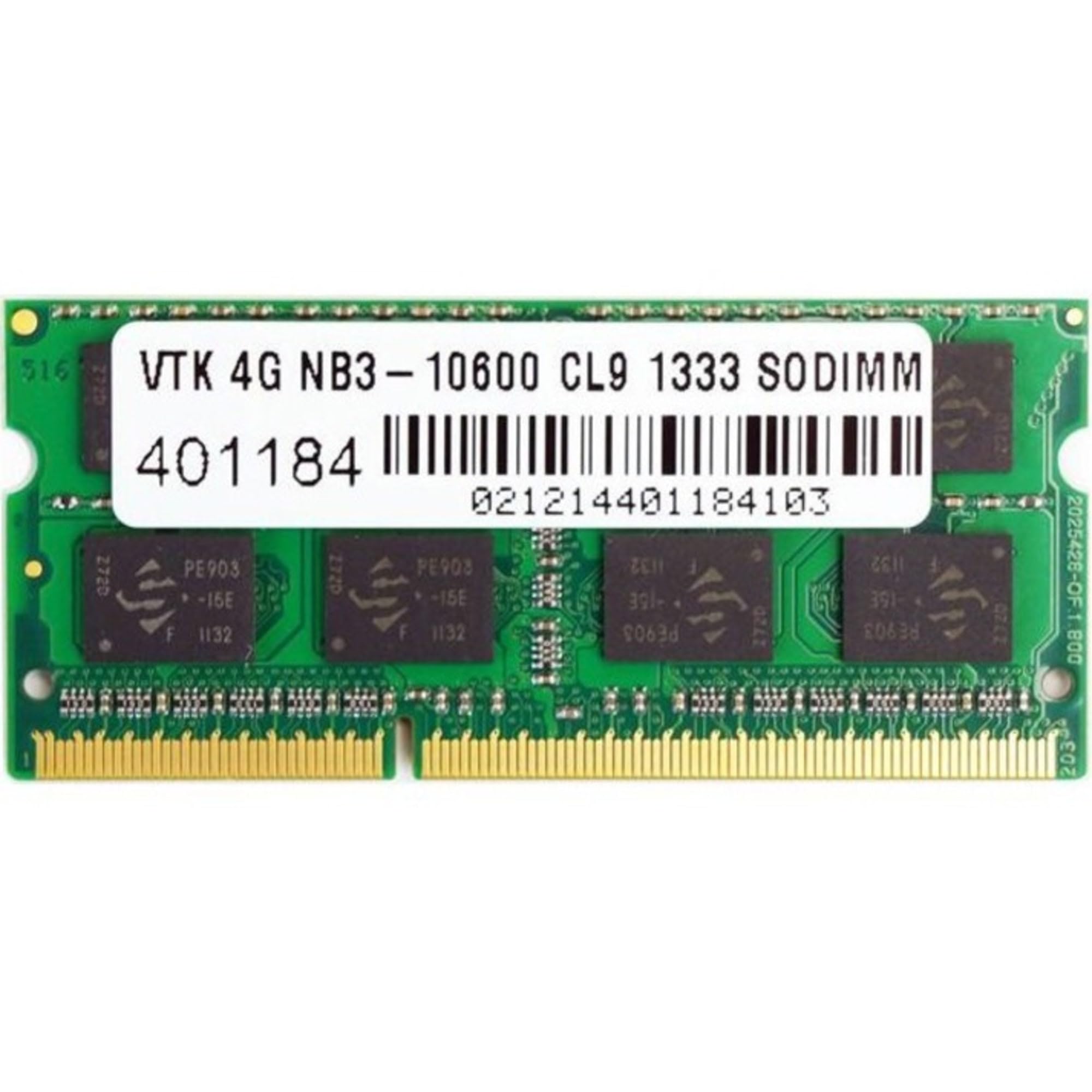 Visiontek 4Gb Ddr3 1333 Mhz (Pc3 10600) Cl9 Sodimm, Notebook Memory   900449