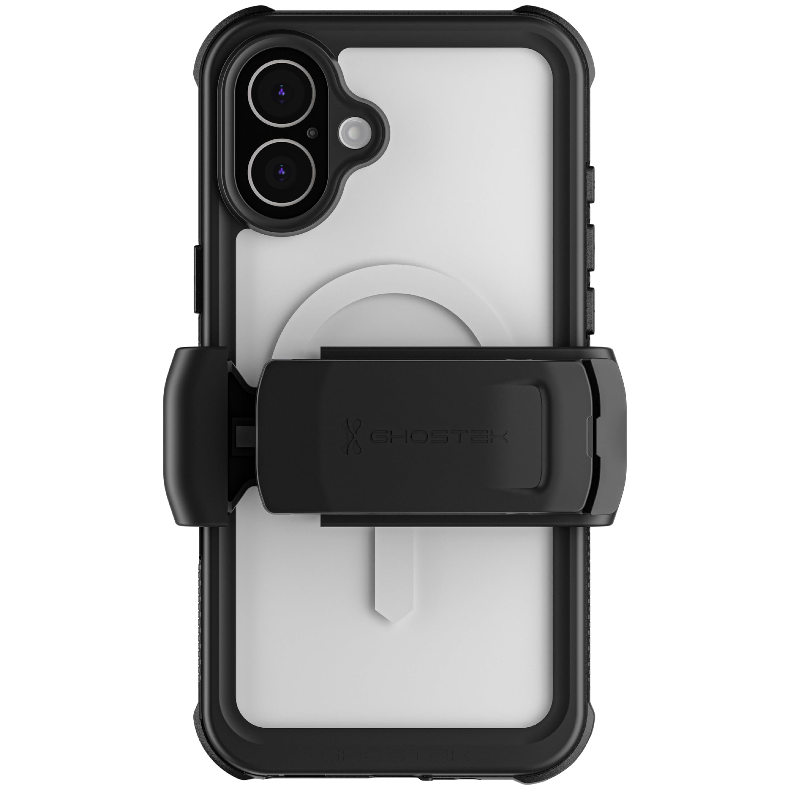 Ghostek Nautical Waterproof Apple iPhone 16 Plus Case with Holster Belt Clip - Screen and Camera Protector, MagSafe Compatible,