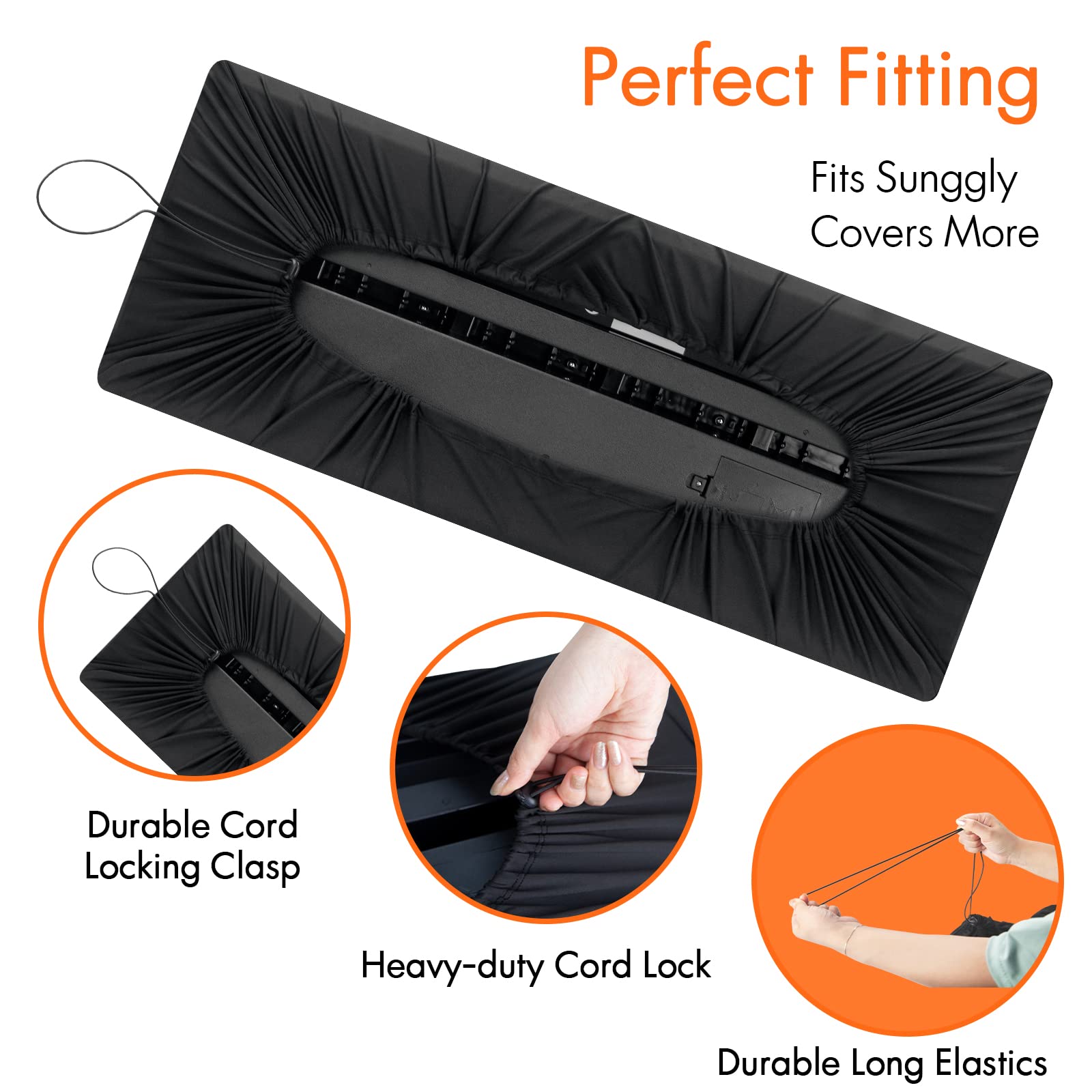 Piano Keyboard Dust Cover, 61 Keys Piano Music Keyboard Cover, Stretchy Electronic Keyboard Piano Dirtproof Cover, Piano Keyboar