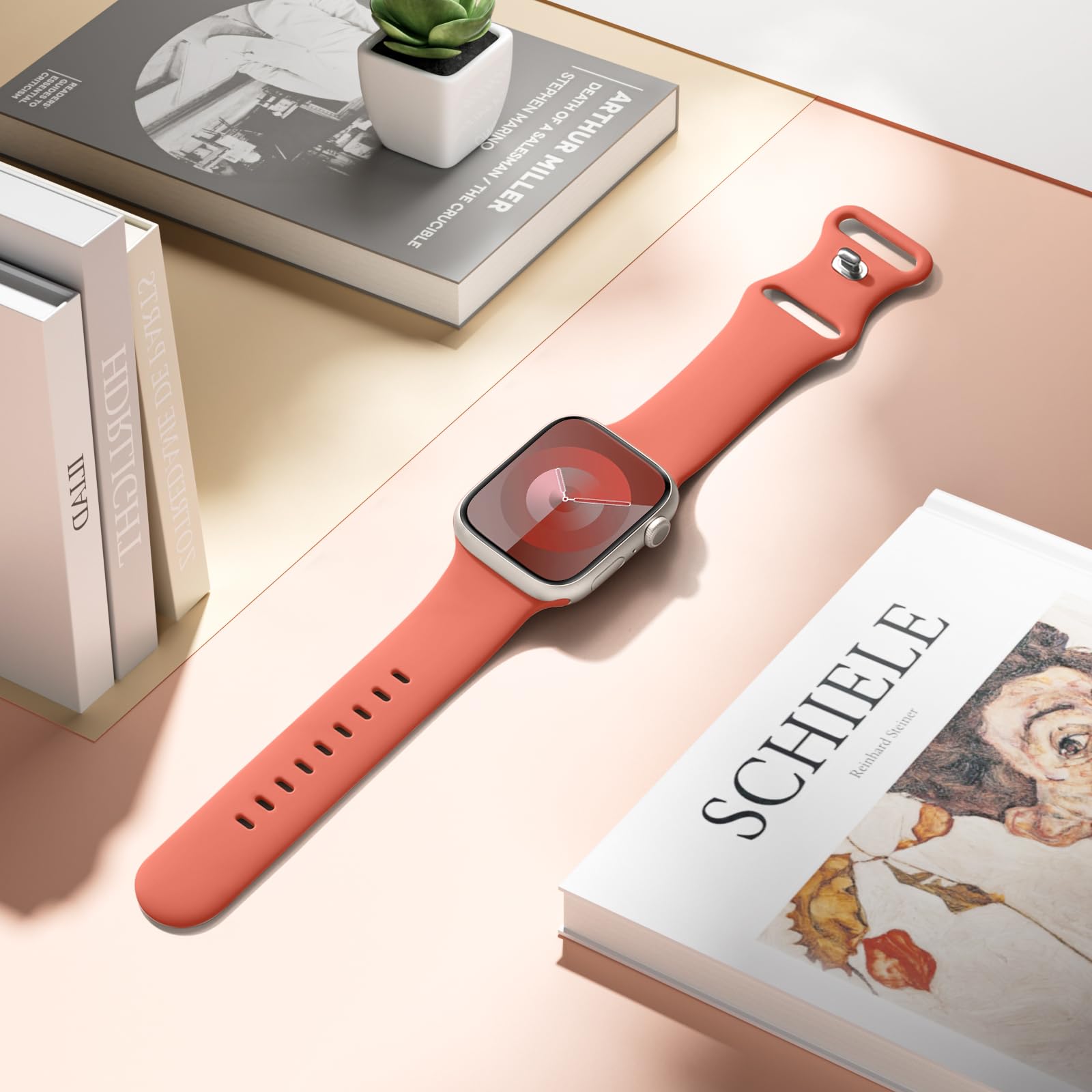 Daqin Sport Band Compatible With Apple Watch 38Mm 40Mm 41Mm 42Mm 44Mm 45Mm 46Mm 49Mm Women Men, Soft Silicone Waterproof Strap F