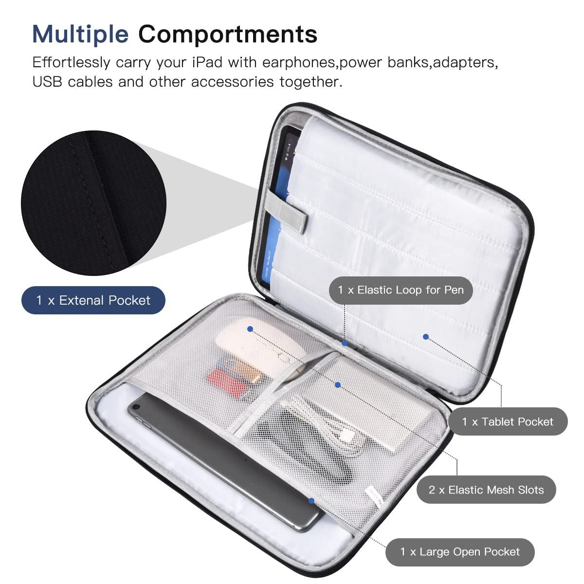 12 12.9 Inch Tablet Sleeve Bag For 12.4'' Samsung Galaxy Tab S9+ Plus/S8+ 2022/S7+/S7+ Plus/S7 Fe,13'' Ipad Air M4/Ipad Pro M2 2