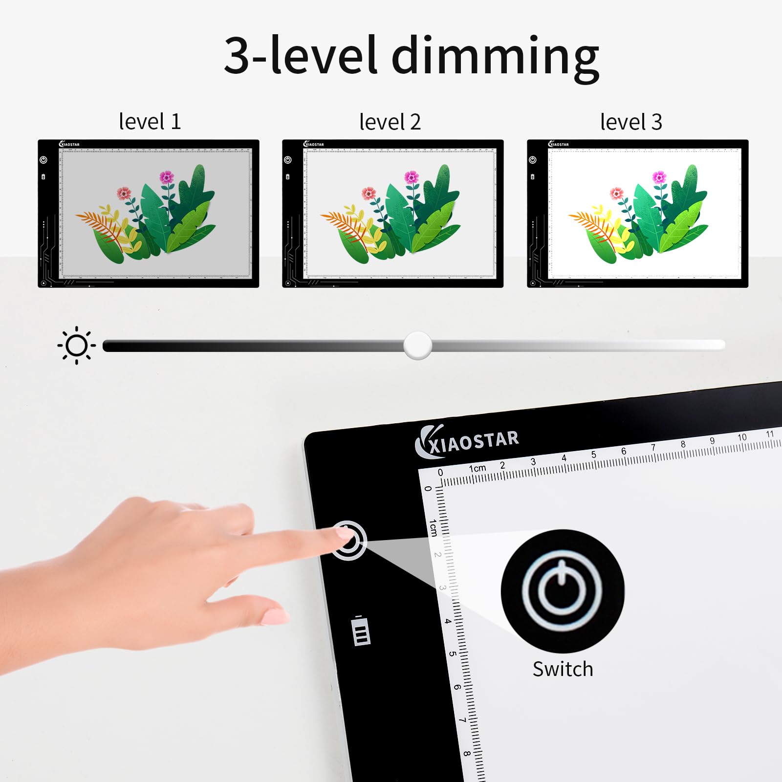 Rechargeable Light Box Drawing A4,Tracing Board With Brightness Adjustable For Artists, Animation Drawing, Sketching, Animation,