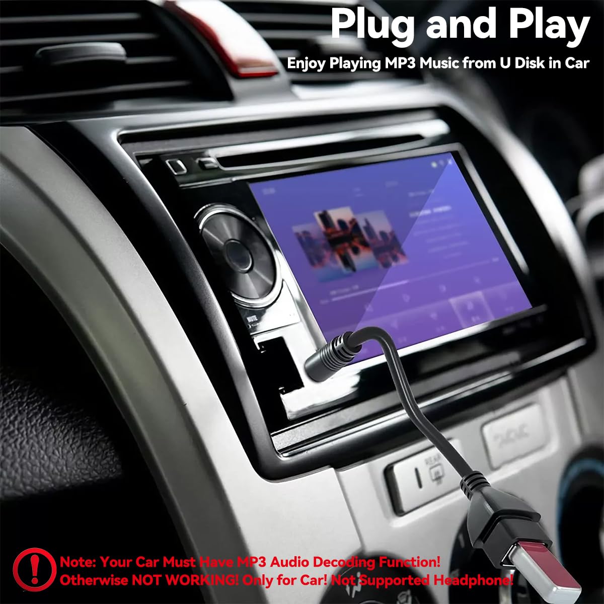 Usb To Aux Adapter 3.5Mm Jack Audio Connector 3.5Mm Male Plug To Usb Female Adaptor For Playing Mp3 Music In Car Stereo System Directly Thru Memory Stick Flash Drive   2 Pack