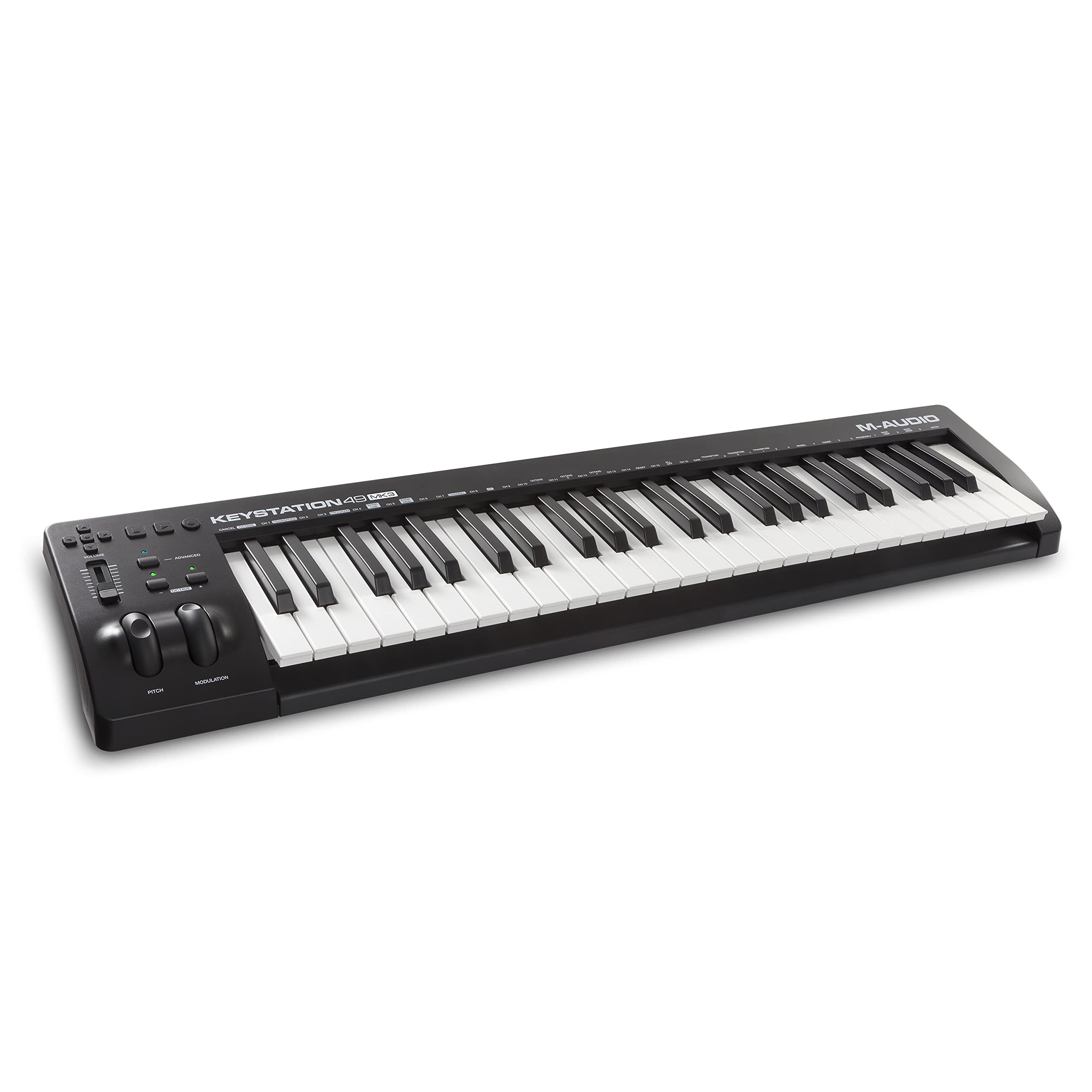 M Audio Keystation 49 Mk3   Synth Action 49 Key Usb Midi Keyboard Controller With Assignable Controls, Pitch And Mod Wheels, And