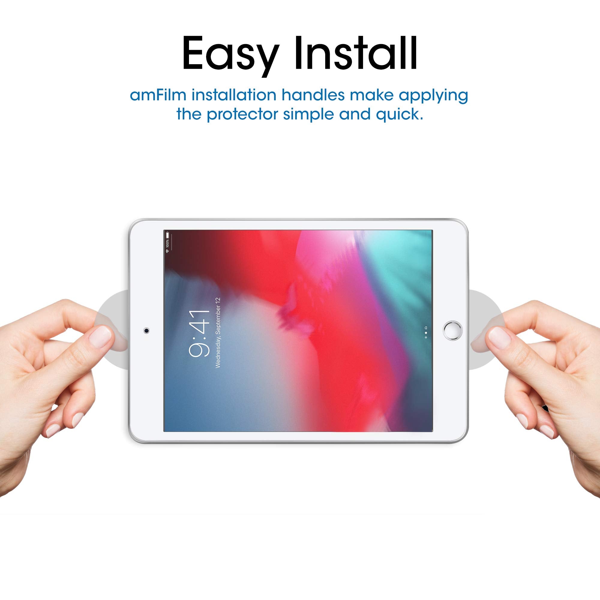 Amfilm Screen Protector For Ipad Mini 5/Ipad Mini 4, Tempered Glass, 1 Pack