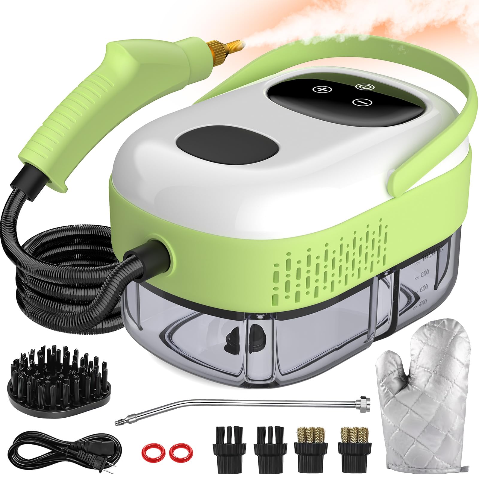 2500W Portable Handheld Steam Cleaner, Large Capacity 10S Fast Heating Steamer For Cleaning With 9 Pieces Accessories, Heavy Dut