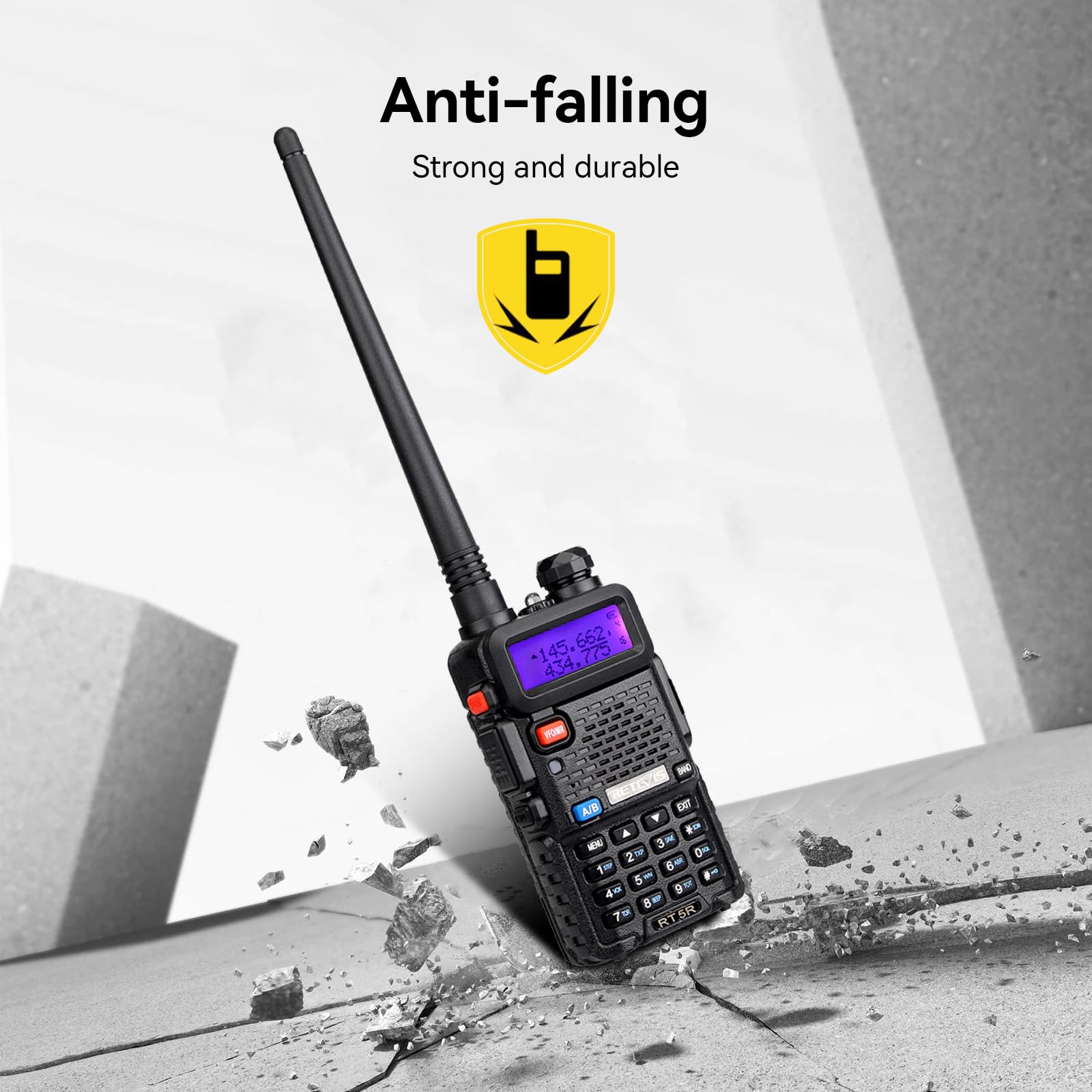 Retevis Rt 5R 2 Way Radio Long Range, Walkie Talkies With Shoulder Mic, Dual Band, 128Ch, High Power, Handheld Two Way Radios, 1400Mah Rechargeable Ham Radio For Hunt, Hiking, Sking (2 Pack)