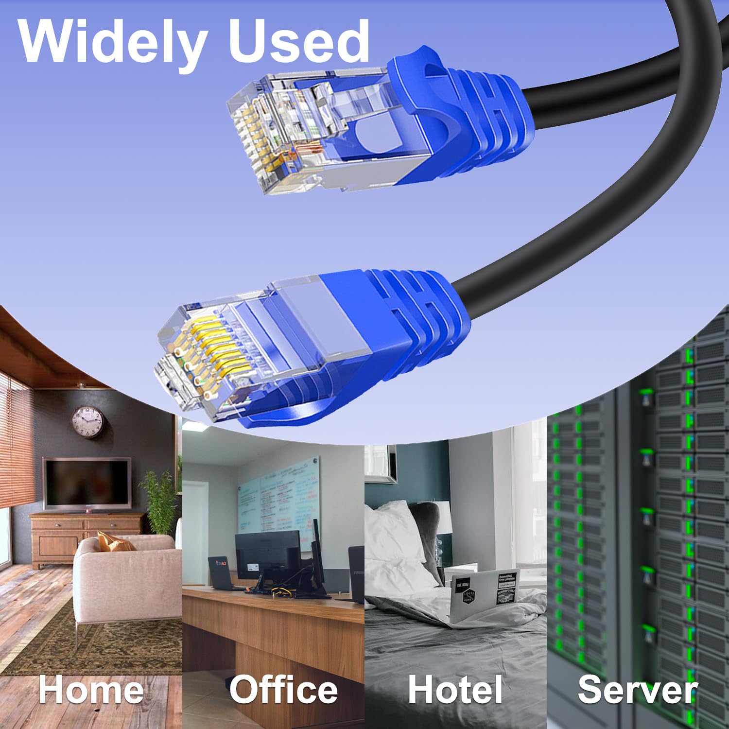 Aimyzii Cat6 Outdoor Ethernet Cable(300 Feet) Heavy Duty Outdoor Grounded Waterproof Buried Able Uv Resistant Network Cord,Rj45 Patch Cable Support Cat6,Cat5E,Cat5 Include 25 Ties And 50 Cable Clips