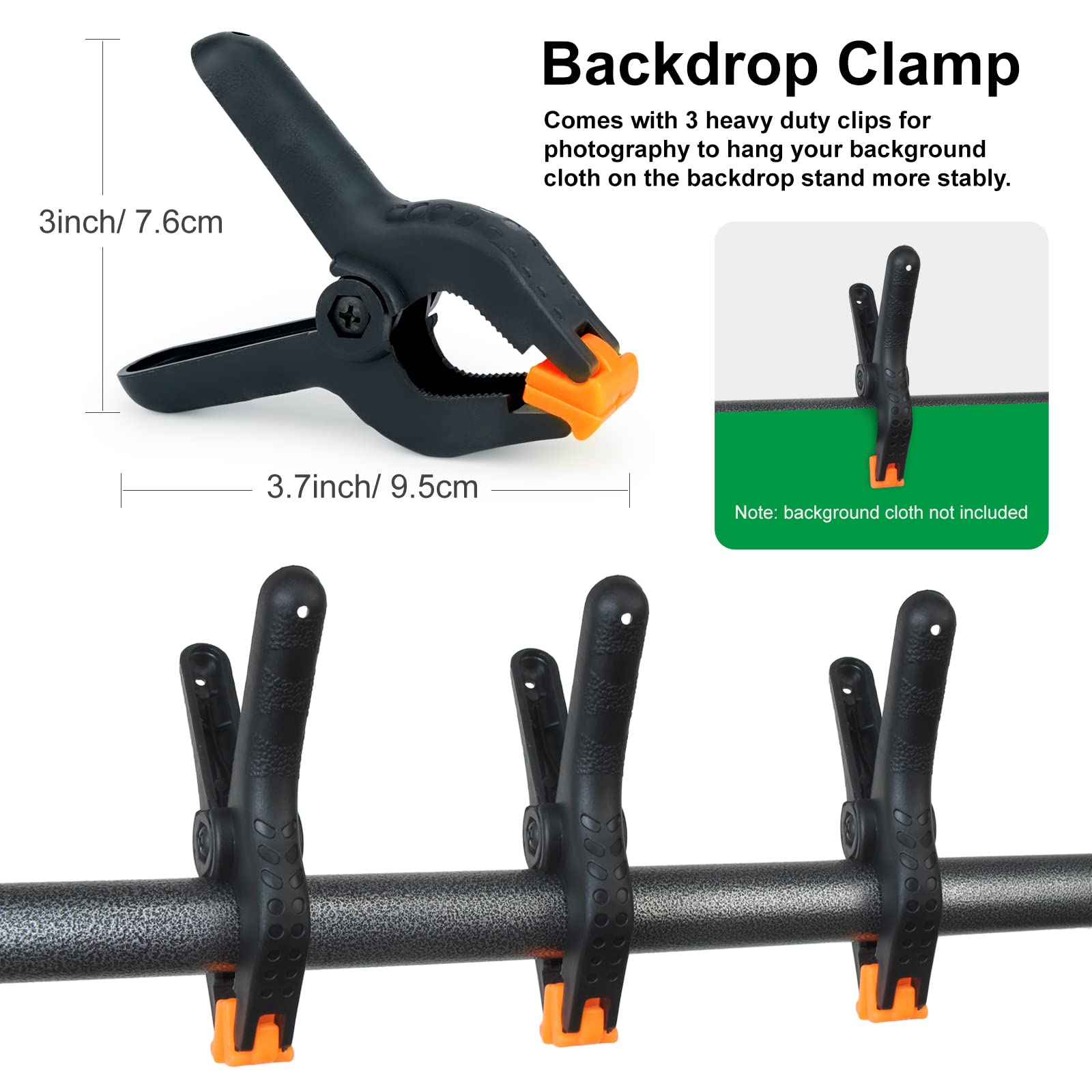 Linco Lincostore 9X10 Ft Photography Photo Backdrop Stand Background Support System Kit 4154 4236 Black