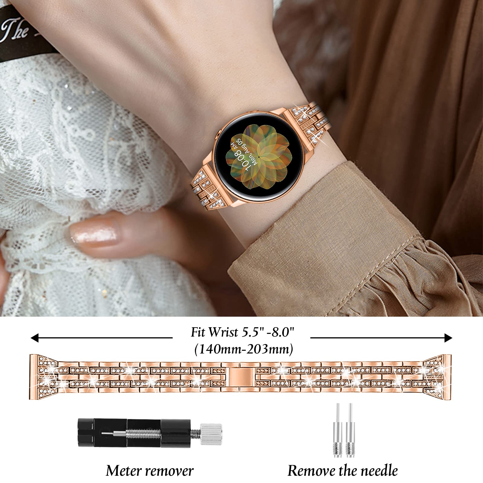 Joyozy Women Girls Stylish Bands Compatible With Galaxy Watch 6/5/4 40Mm 44Mm/Galaxy Watch Active 40Mm/Galaxy Watch 5 Pro 45Mm/A