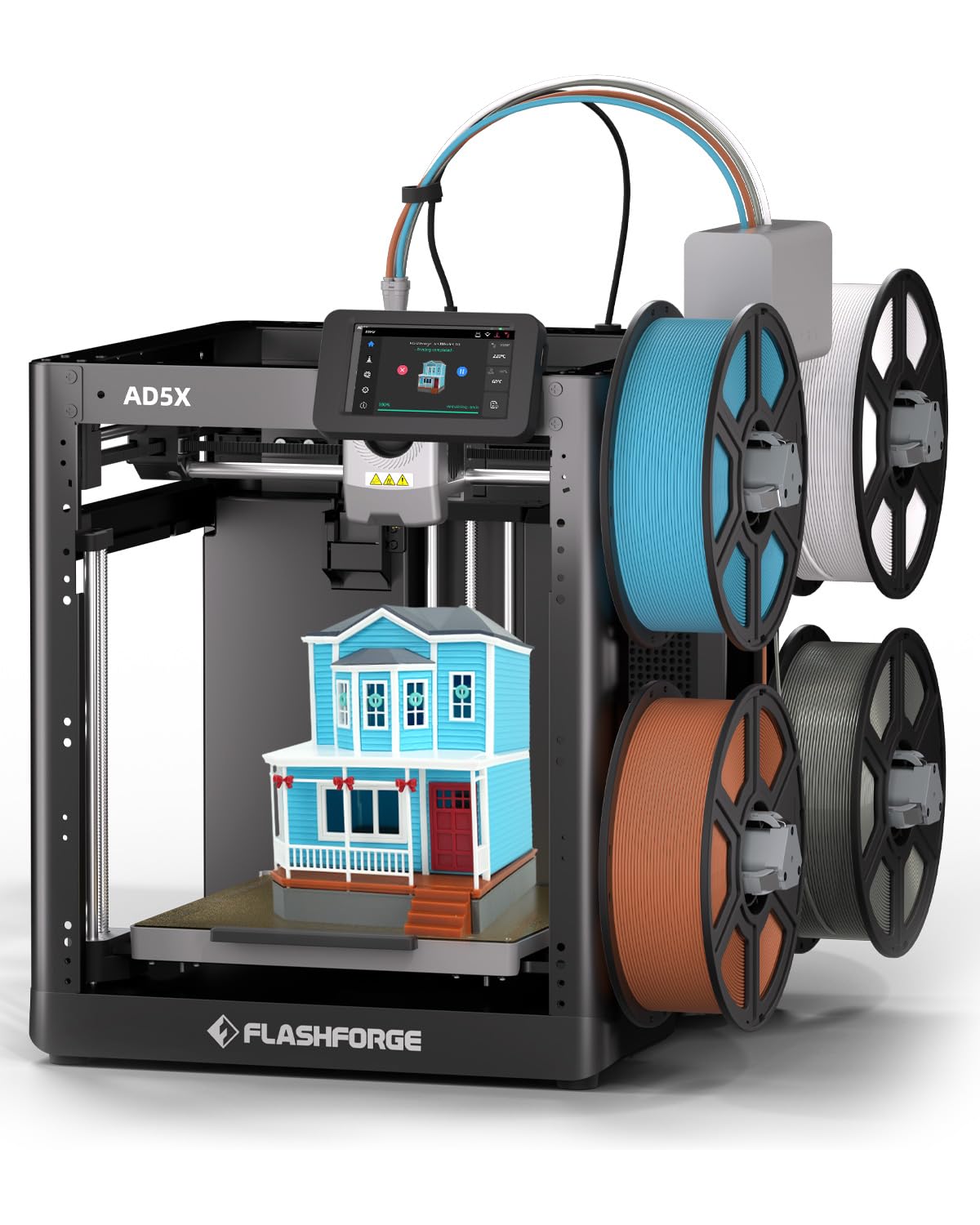 FLASHFORGE AD5X Multi-Color 3D Printer 4 Colors with IFS, Fully Auto Leveling FDM 3D Printer with Max 600mm/s High Speed Printin