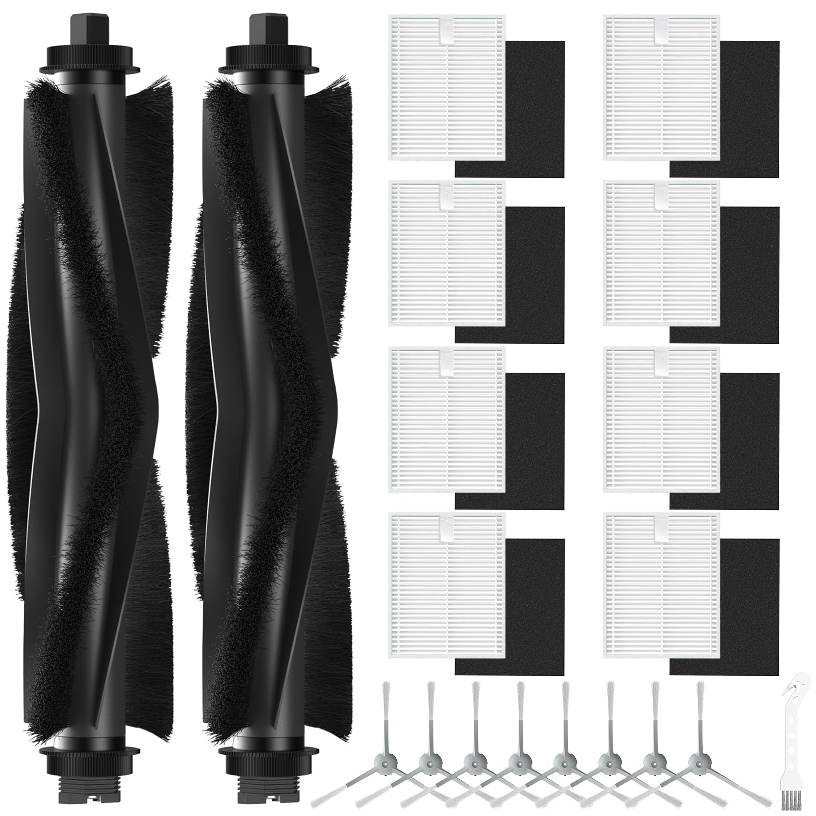 19 Pack Replacement Accessories Kit Compatible With Eufy L60/ L60 Ses/ L50/ L50 Ses Robot Vacuum Replacement Parts, 2 Pack Rolle