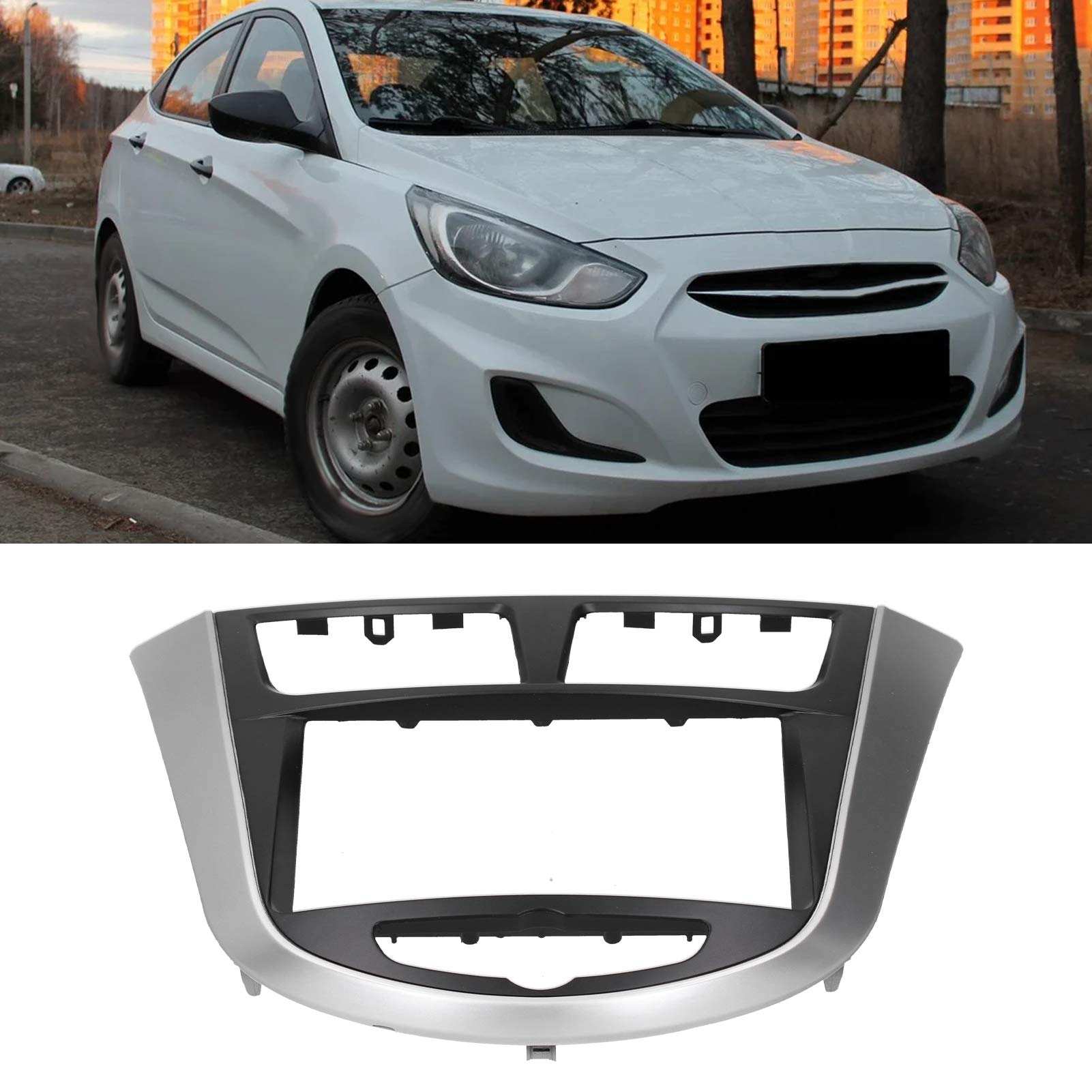 Radio Dash Kit For Hyundai Accent Car Dvd Frame Radio Uniersal 2 Din Pst Thick Fascia Car Fascia Dash Mount Dvd Navigation Dash Kit For For Audio Mount For Hyundai I25/Solaris/Accent 2010 2014