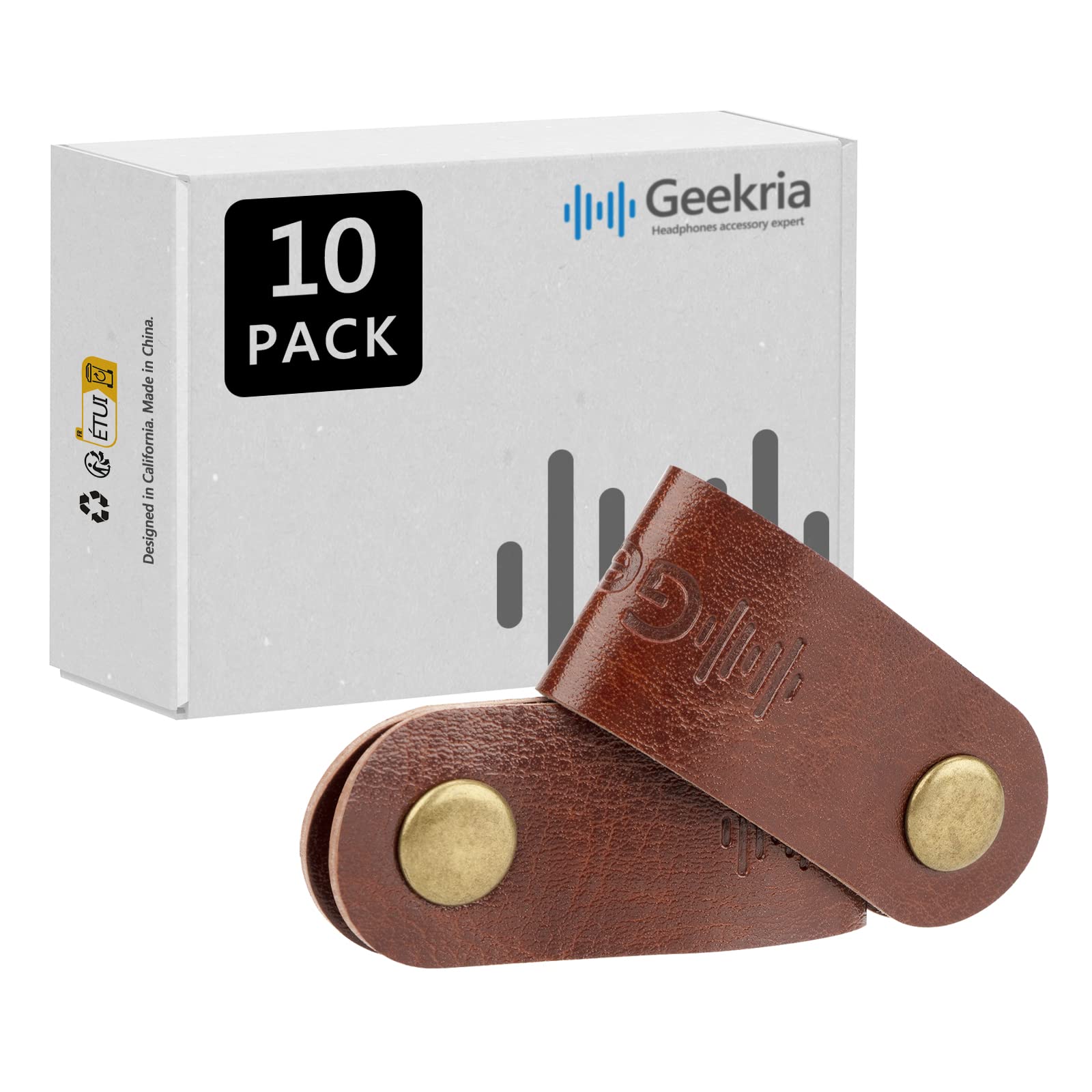 Geekria Power Organizer Earphone Winder Cable Straps, Charging Ties, Usb Bandage, Headphone Clips, Holder Rustic Management Syst