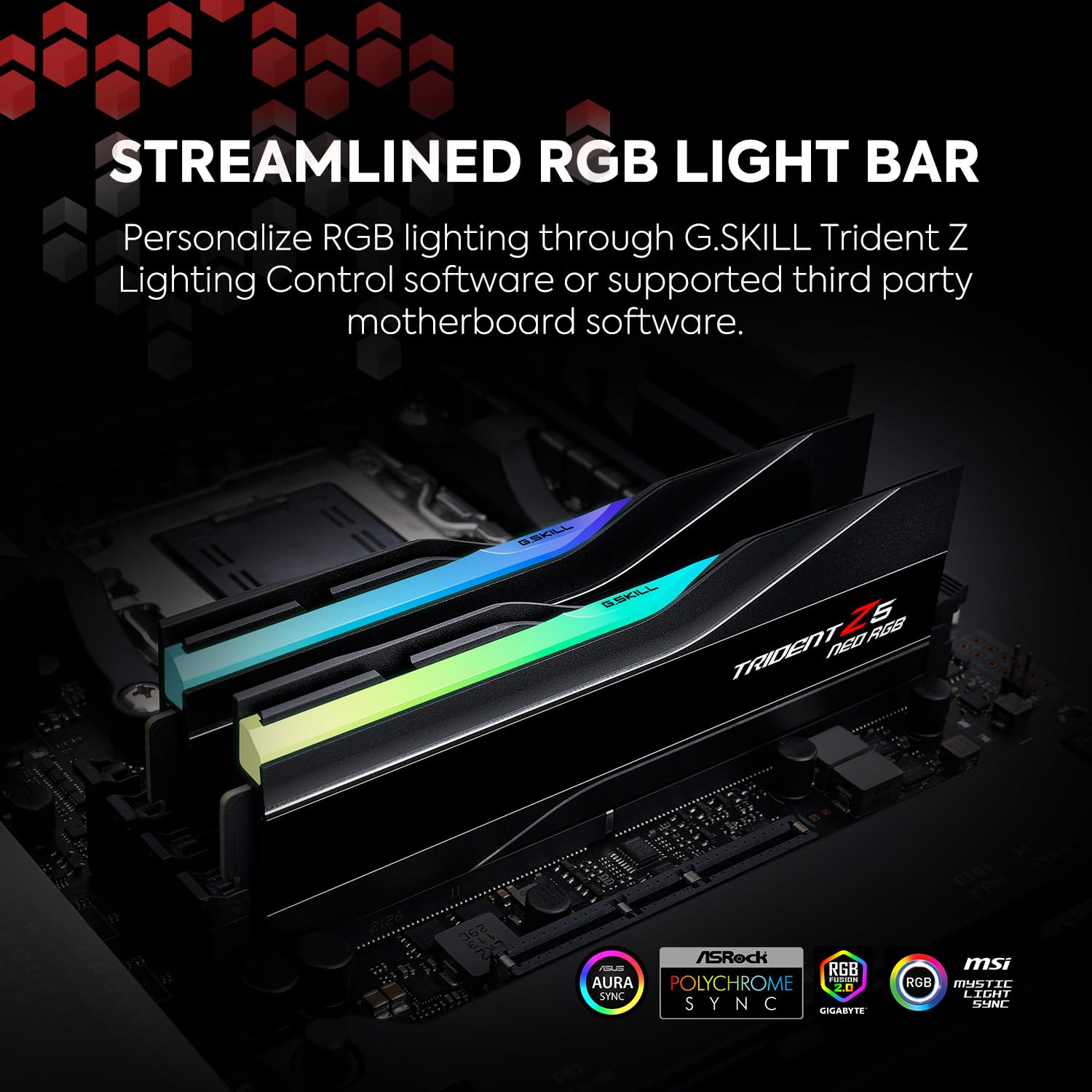 G.Skill Trident Z5 Neo Rgb Series Ddr5 Ram (Amd Expo) 32Gb (2X16Gb) 6000Mt/S Cl32-38-38-96 1.35V Desktop Computer Memory U-Dimm