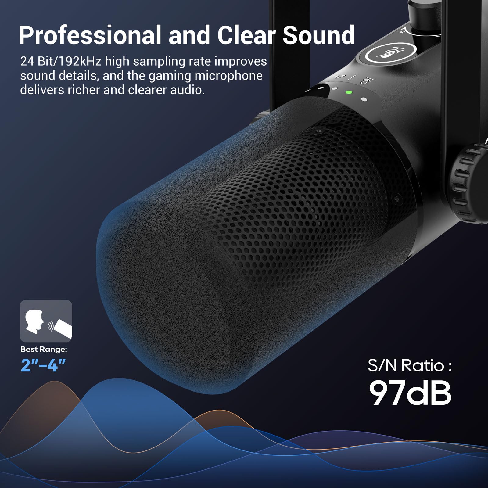 Fduce Usb/Xlr Gaming Microphone Kit, Dynamic Pc Mic For Podcasting Streaming, Computer Rgb Mic Kit With Boom Arm Stand, Mute But