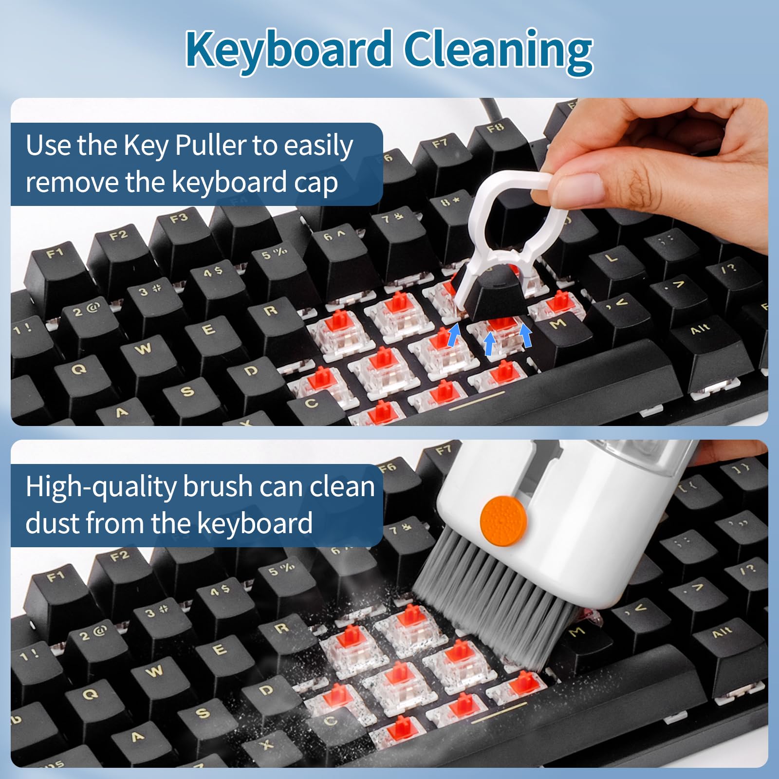 Cleaniku Keyboard Cleaner Laptop Cleaning Kit   12 In 1 Computer Tech Cleaning Brush, Electronic Screen Cleaner With Multi Funct