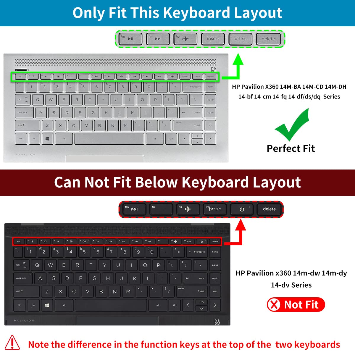 Keyboard Cover For Hp Laptop 14 14 Dq/Dh/Dk 14 Fq 14 Cd/Ce/Cf 14 Dq2053Cl 14 Dq0052Dx 14 Dq5043Cl 14 Dq2032Wm 14 Dq0070Nr 14 Dq0