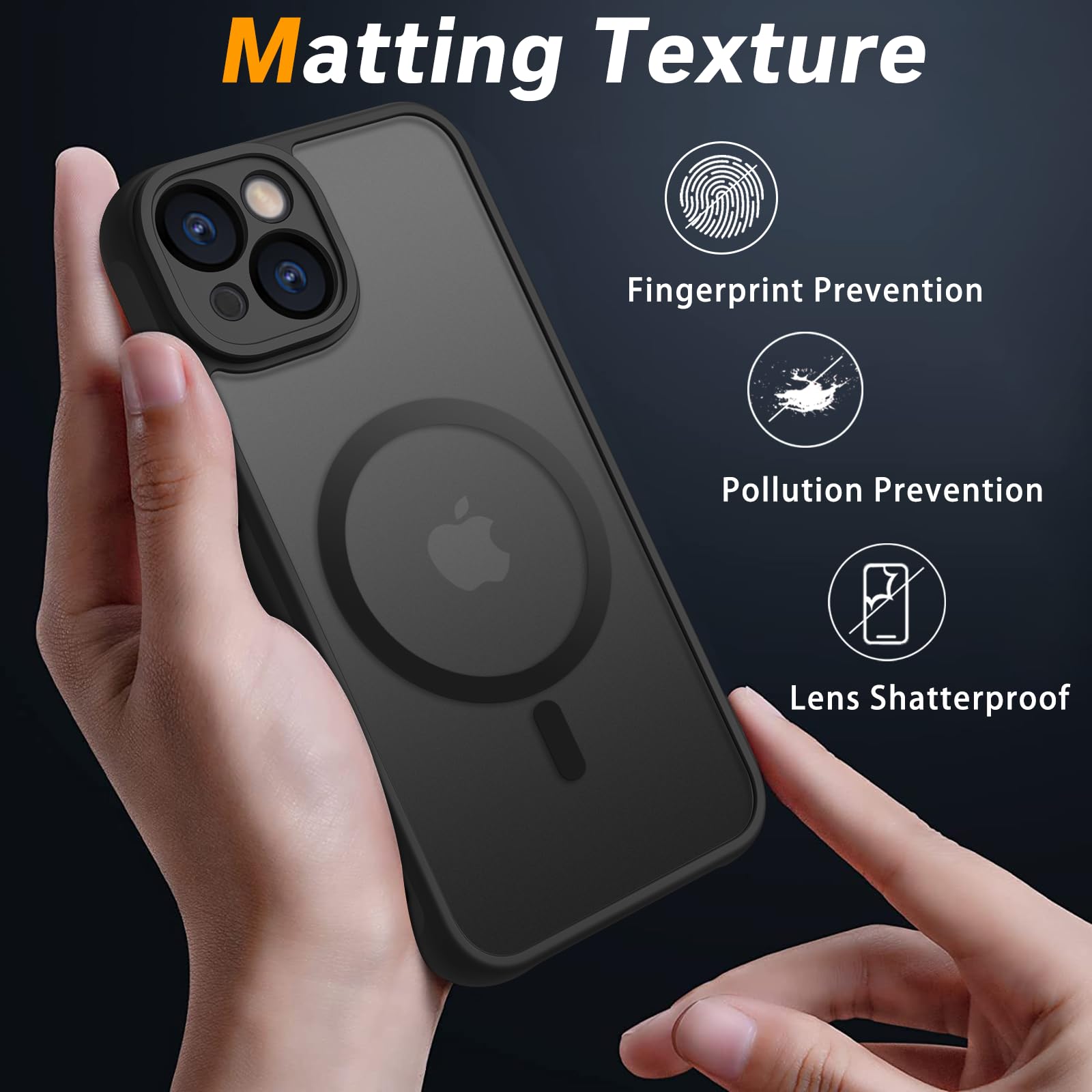 Pinlisheng Magnetic For Iphone 13 Mini Case,Compatible With Magsafe,Military Grade Drop Tested, Shockproof Matte Translucent Har