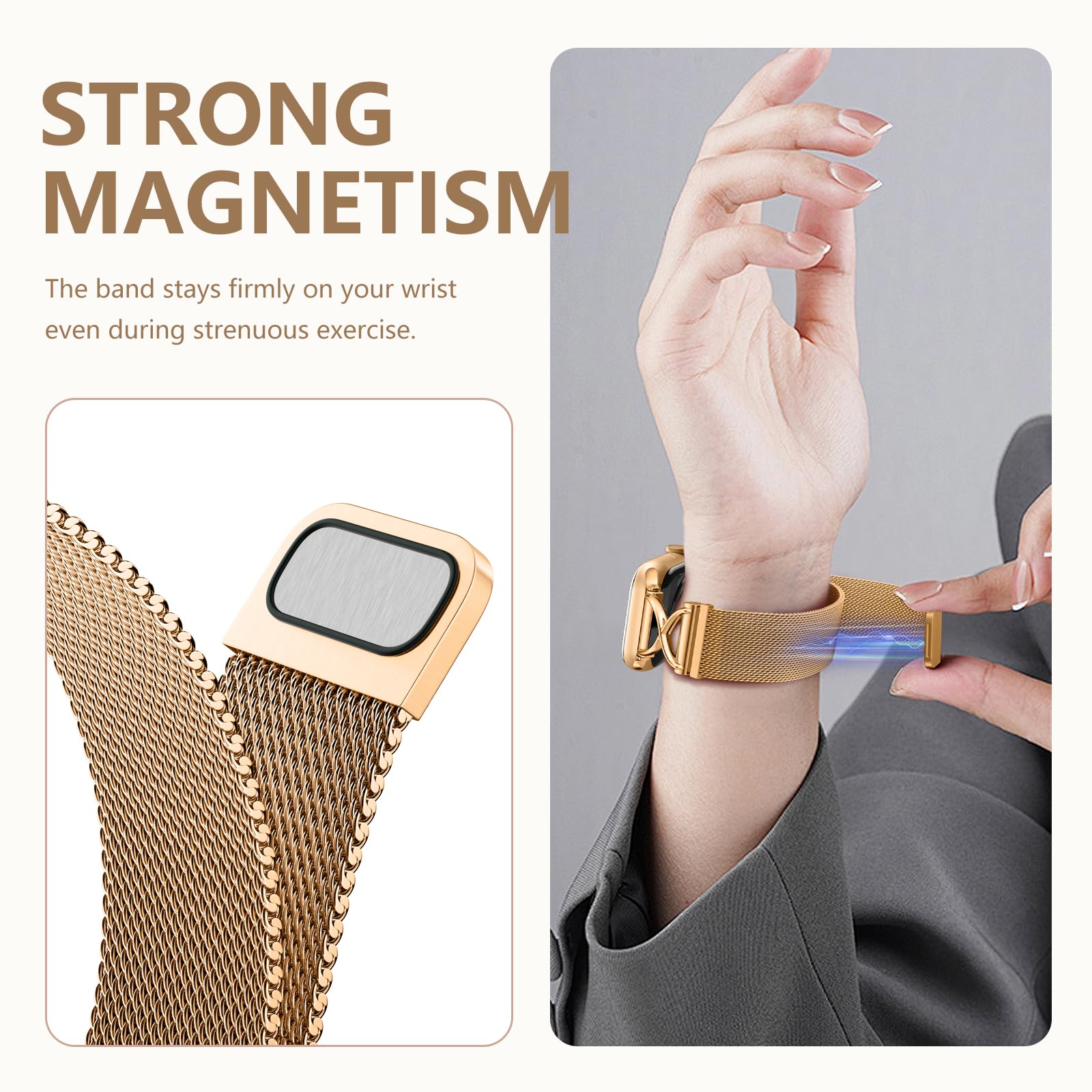 Dirrelo Designed Bands For Apple Watch Band 40Mm 41Mm 38Mm 42Mm 44Mm 45Mm 49Mm Women, Magnetic Metal X Shape Clasp Replacement M