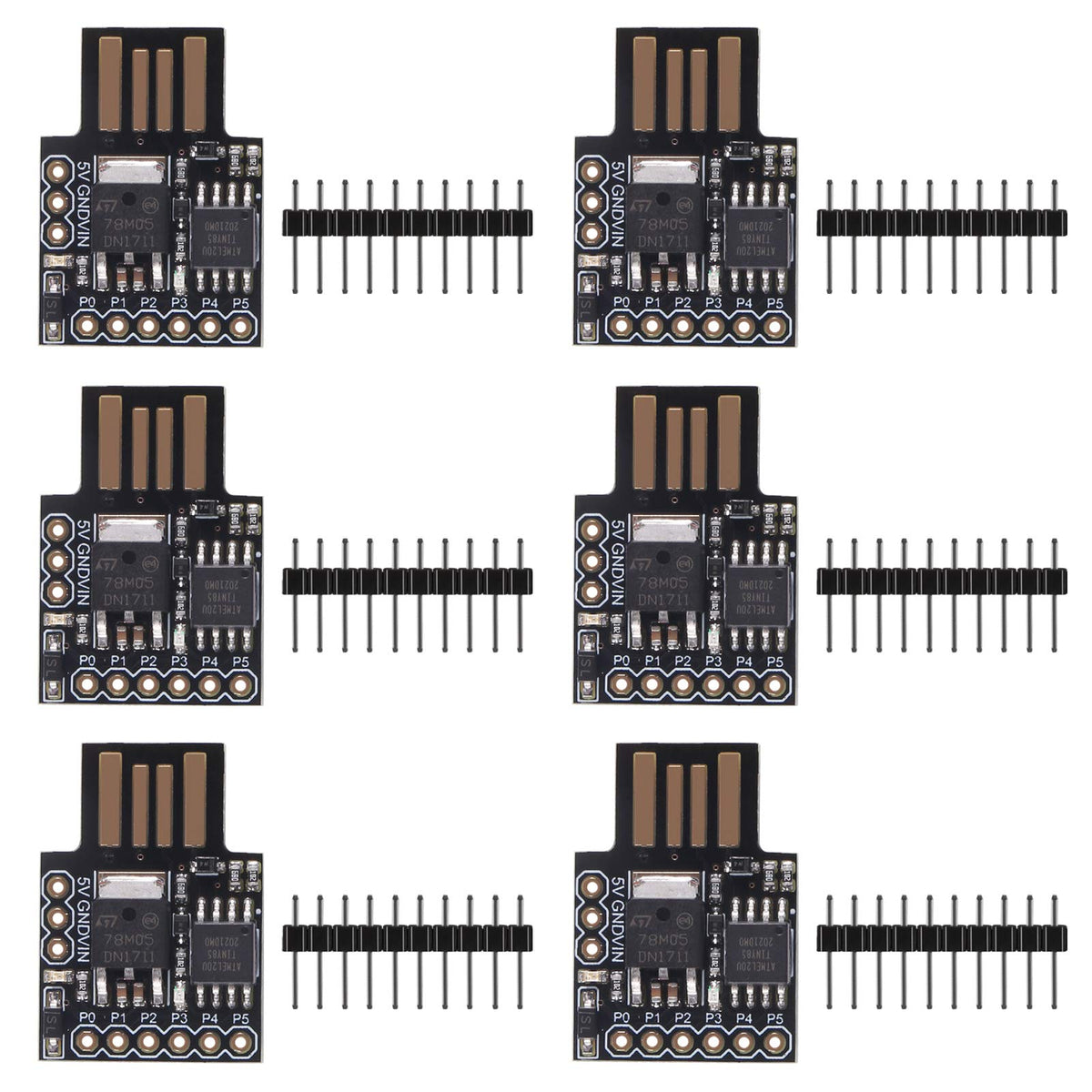 Aceirmc 6Pcs Digispark Kickstarter Attiny85 General Micro Usb Development Board For Arduino