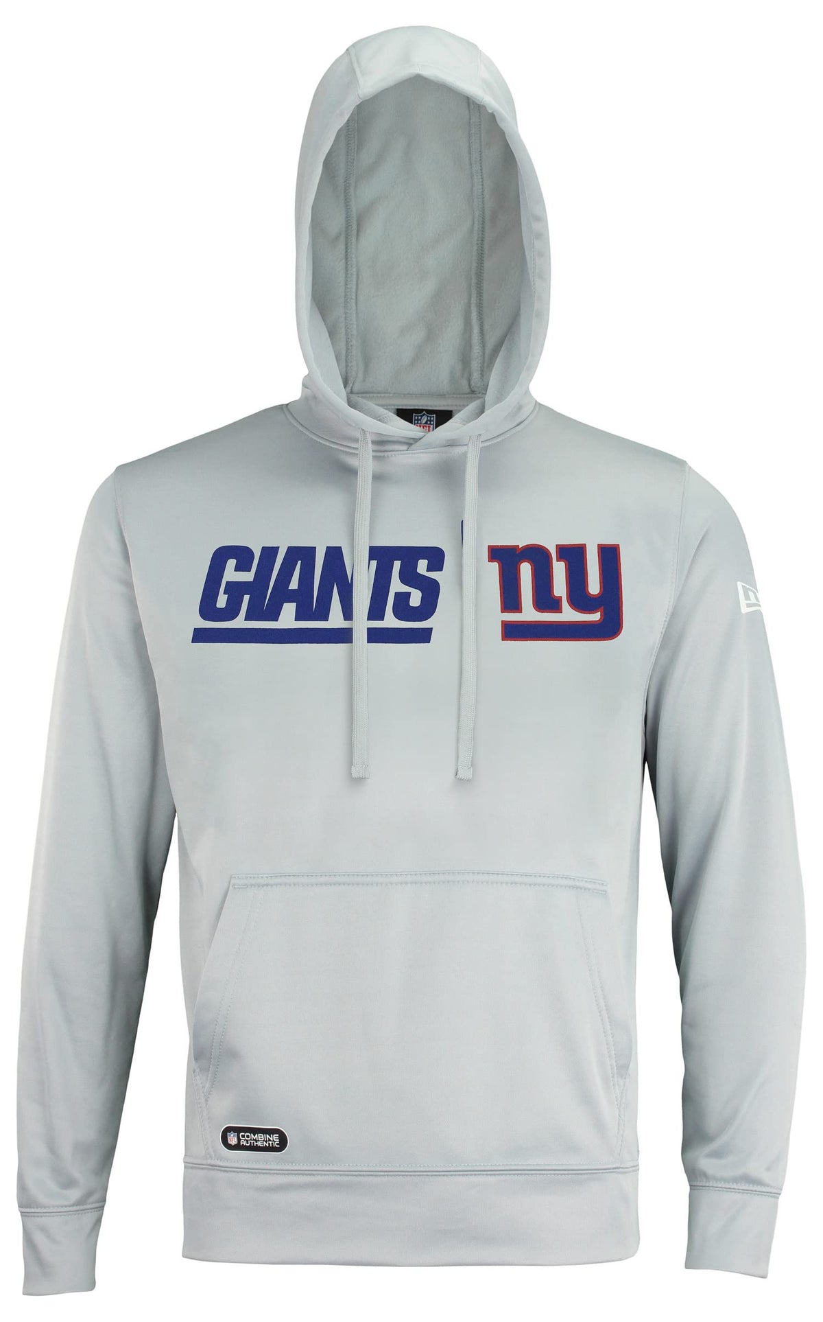 New Era Nfl Mens Cool Grey Gametime Pullover Performance Hoodie, Pro Football Sweatshirt, New York Giants, Small