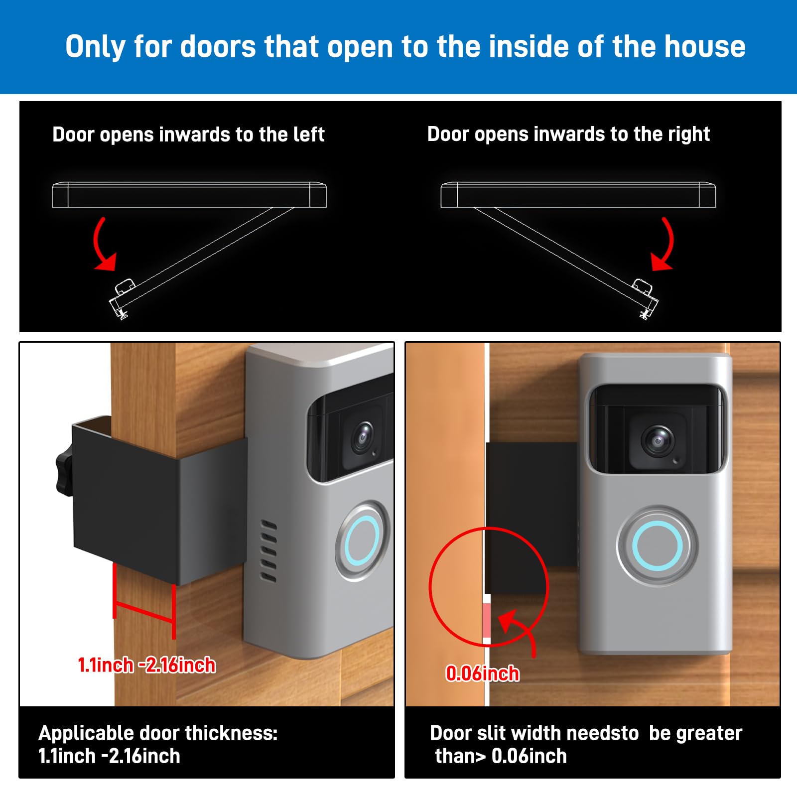 All New Anti Theft Ringdoorbell Mount Compatible With Ring Battery Doorbell And Ring Battery Doorbell Plus/Pro No Drill Ring Doo